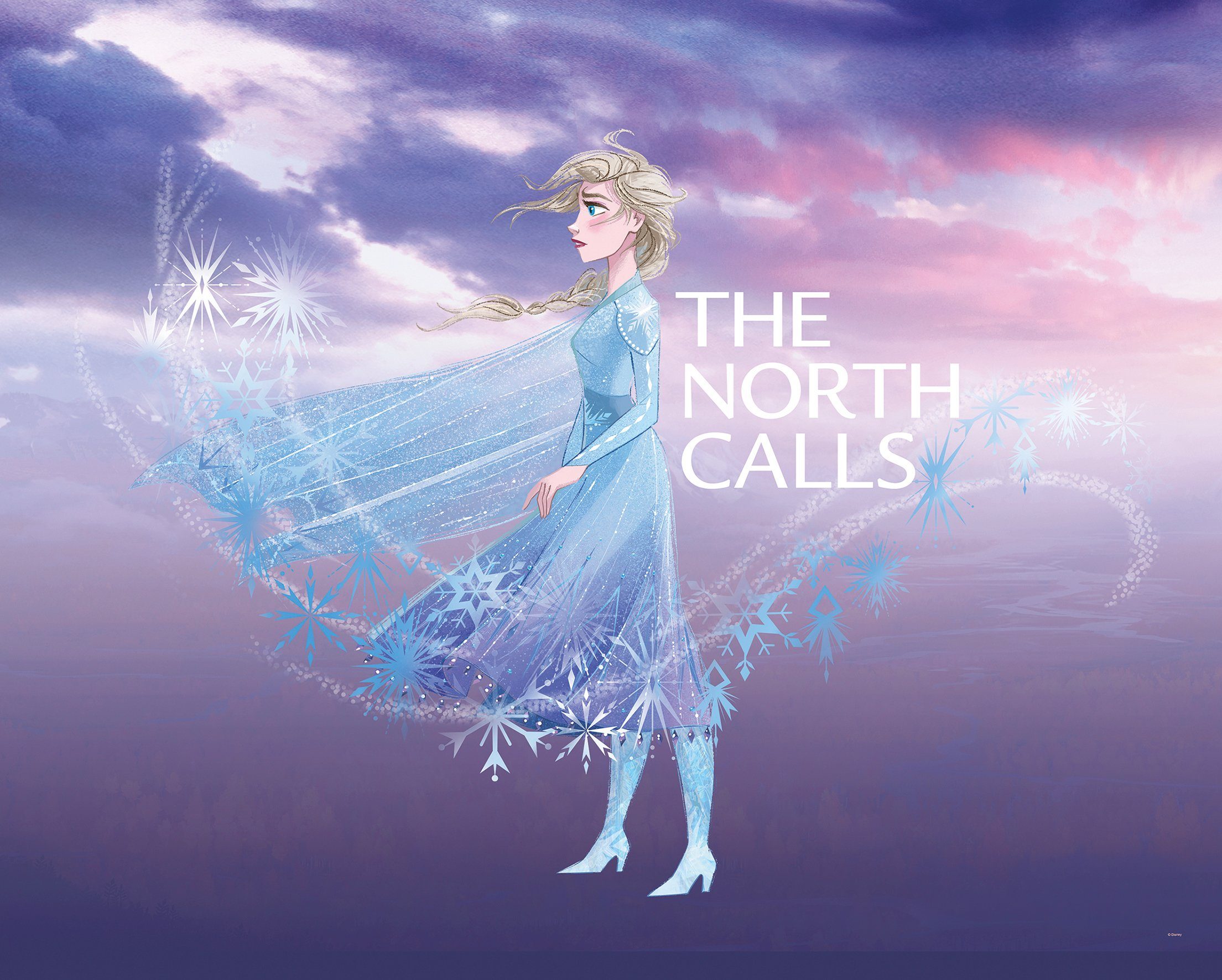 Komar wanddecoratie Frozen Elsa The North Calls, zonder lijst