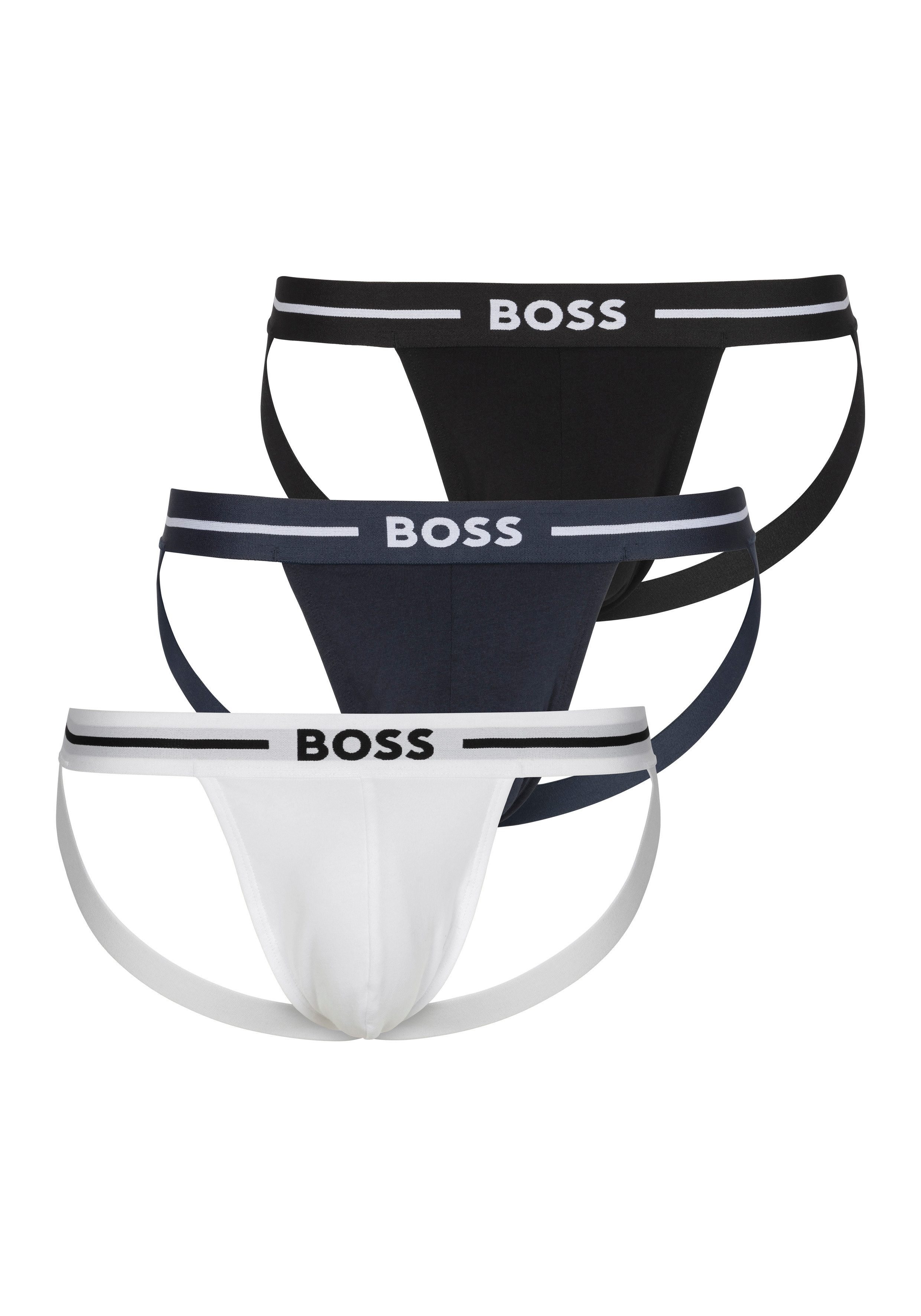 Boss Suspensoir met elastische band met label in een set van 3 stuks