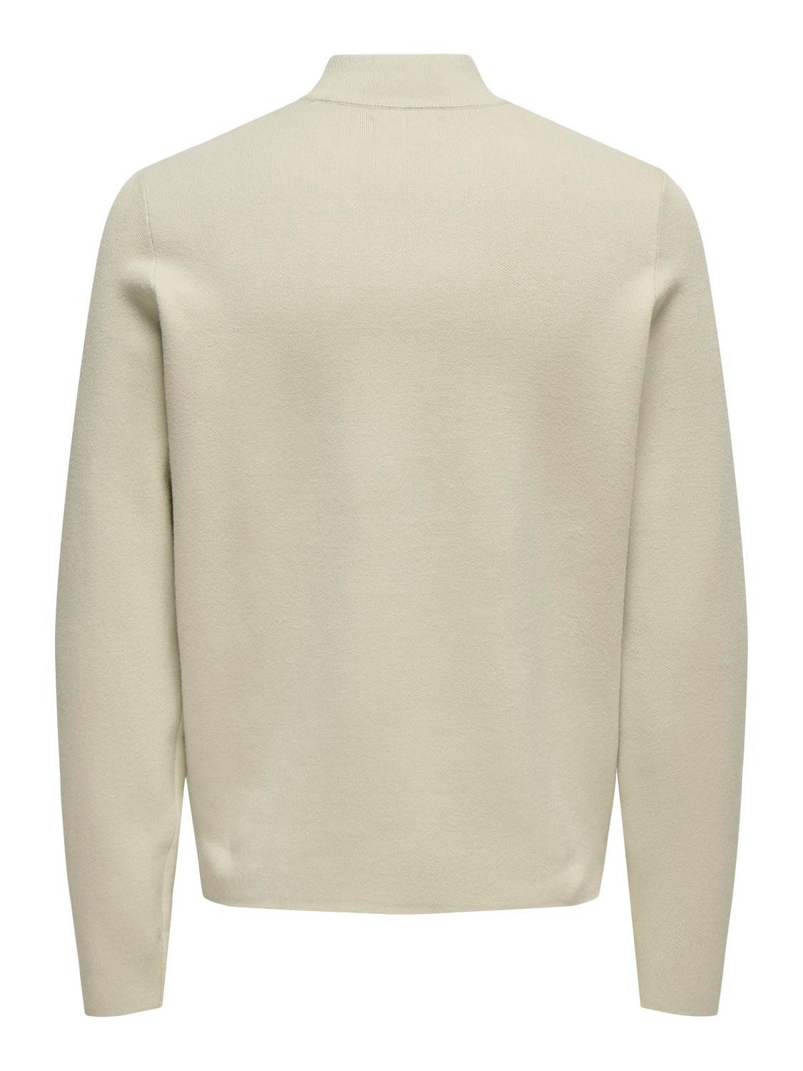 ONLY & SONS Schipperstrui ONSCOOPER REG 12 HALF ZIP HIGH NECK KNIT