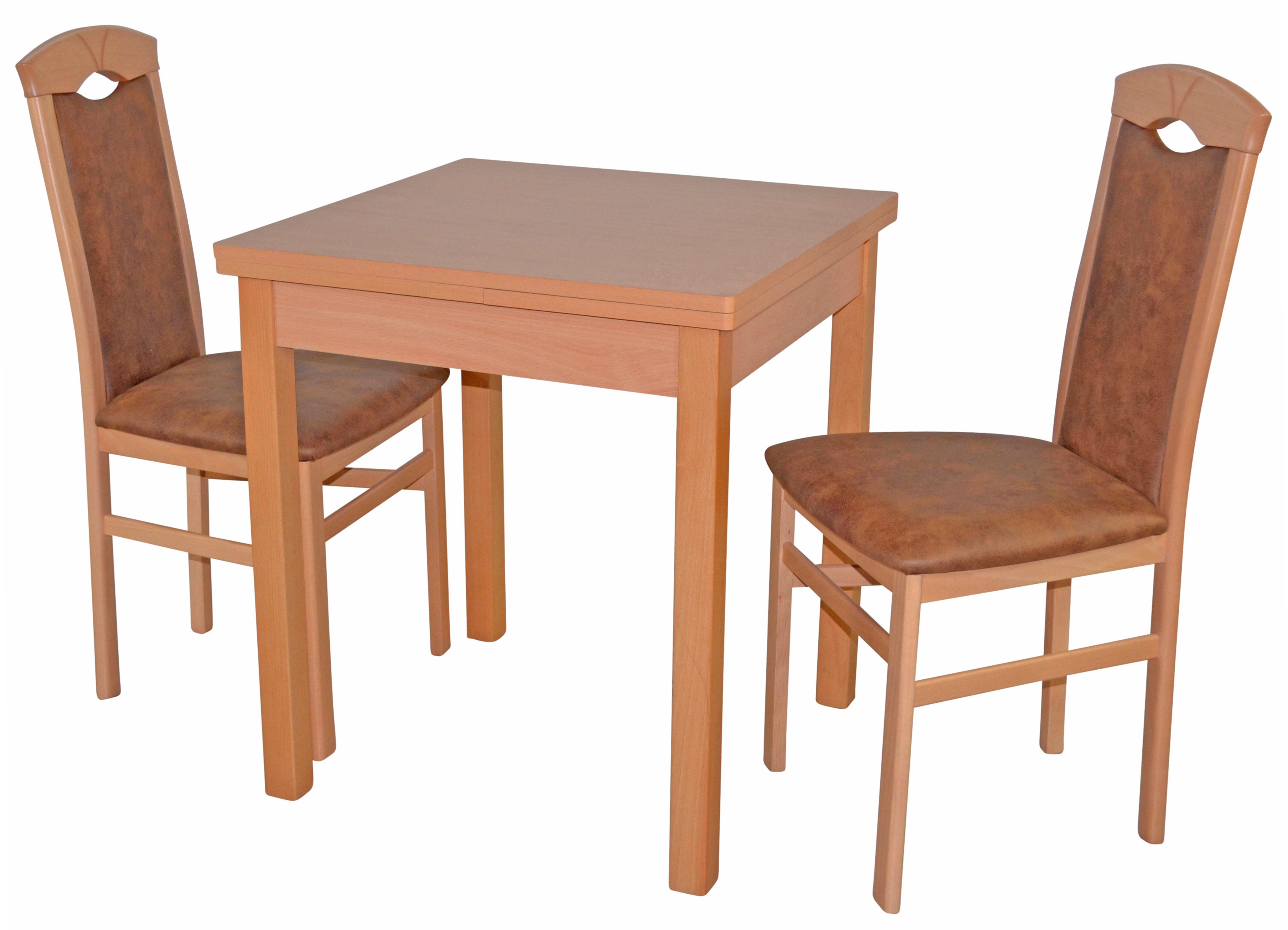 HOFMANN LIVING AND MORE Eethoek 3-delig eethoek Stoelen voorgemonteerd (voordeelset, 3-delig)