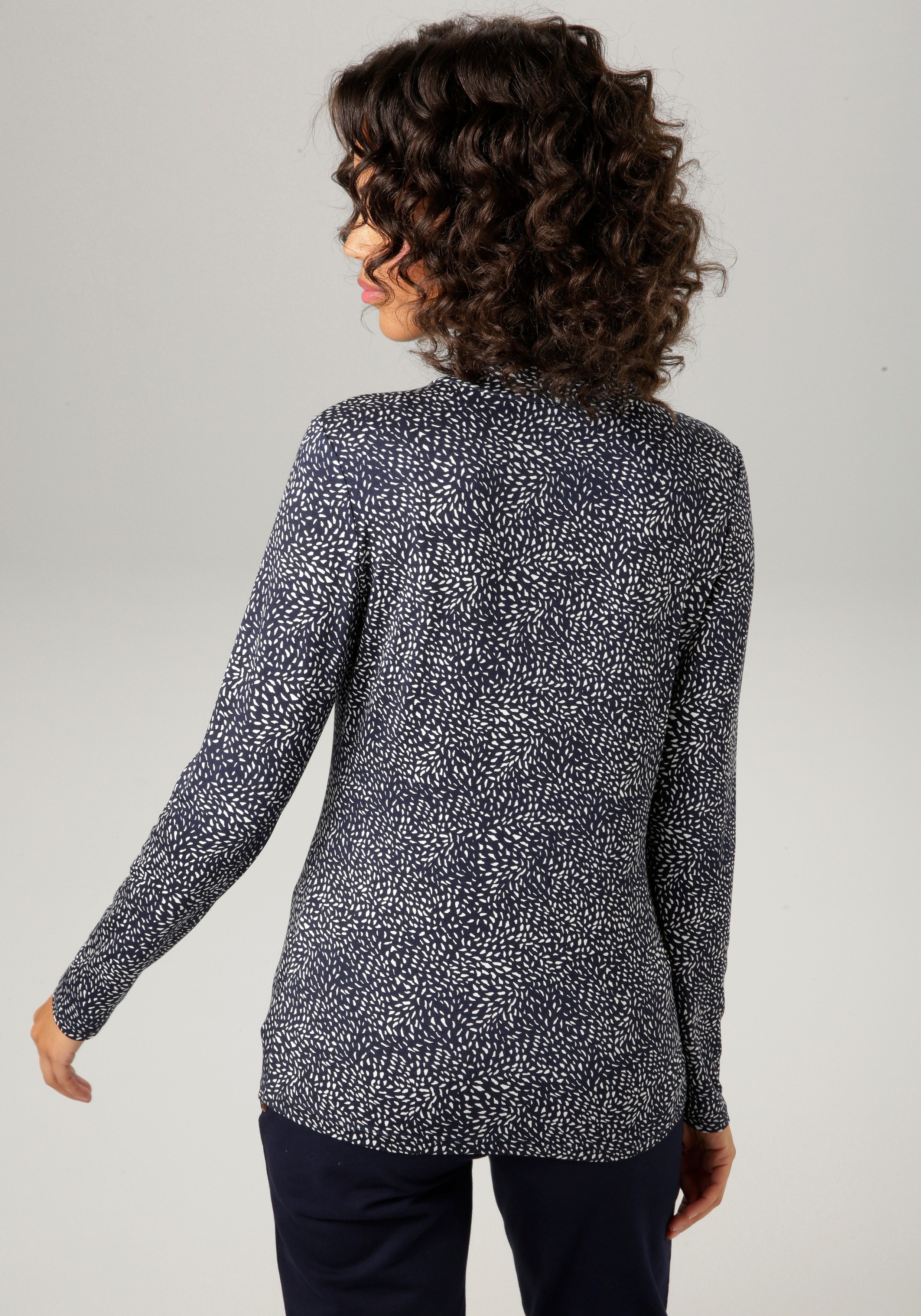 Aniston CASUAL Colshirt met animal-print of grafische druk