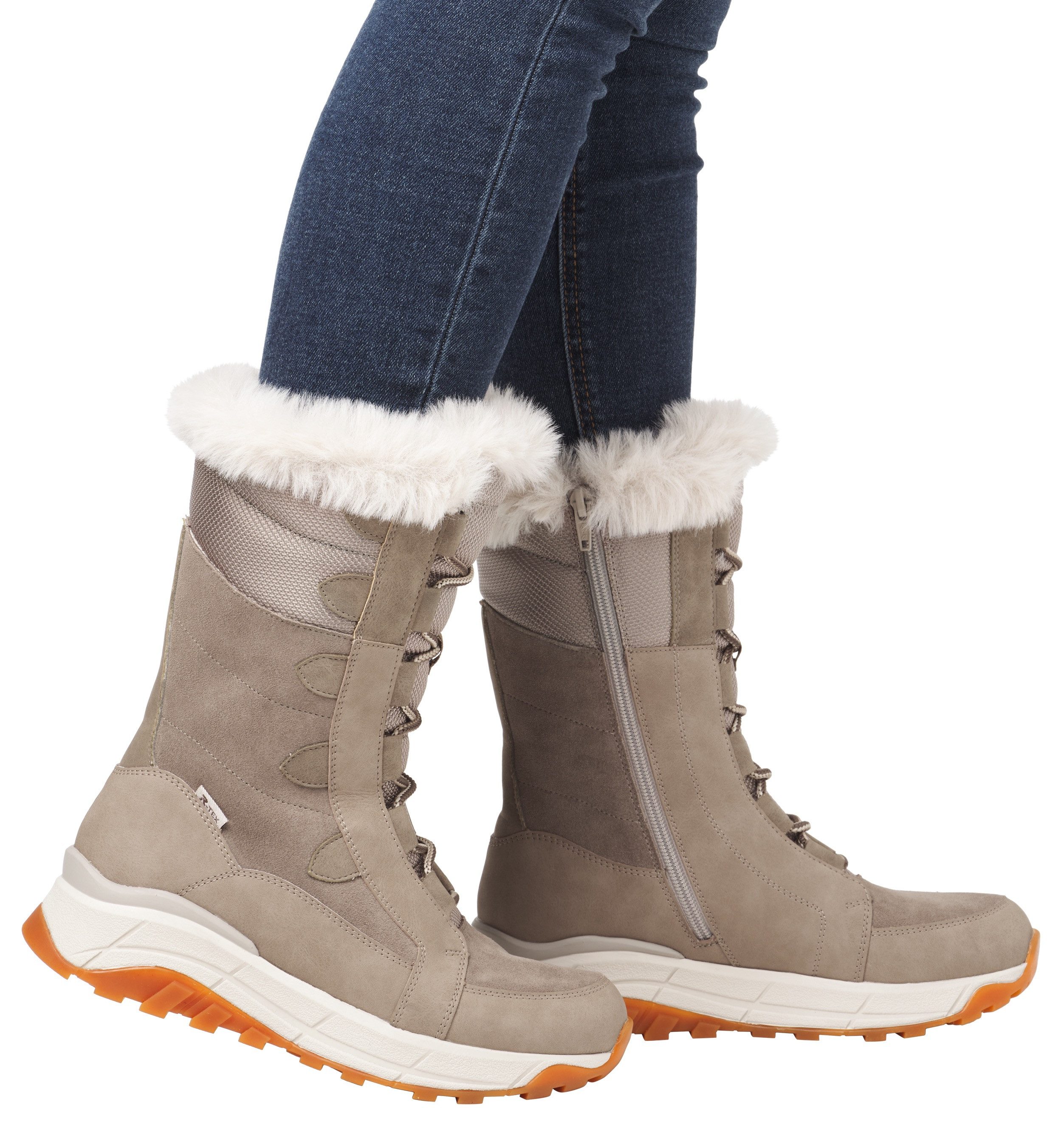 Rieker EVOLUTION Winterlaarzen snow boots, winter boots with lambswool lining, fiber grip sole