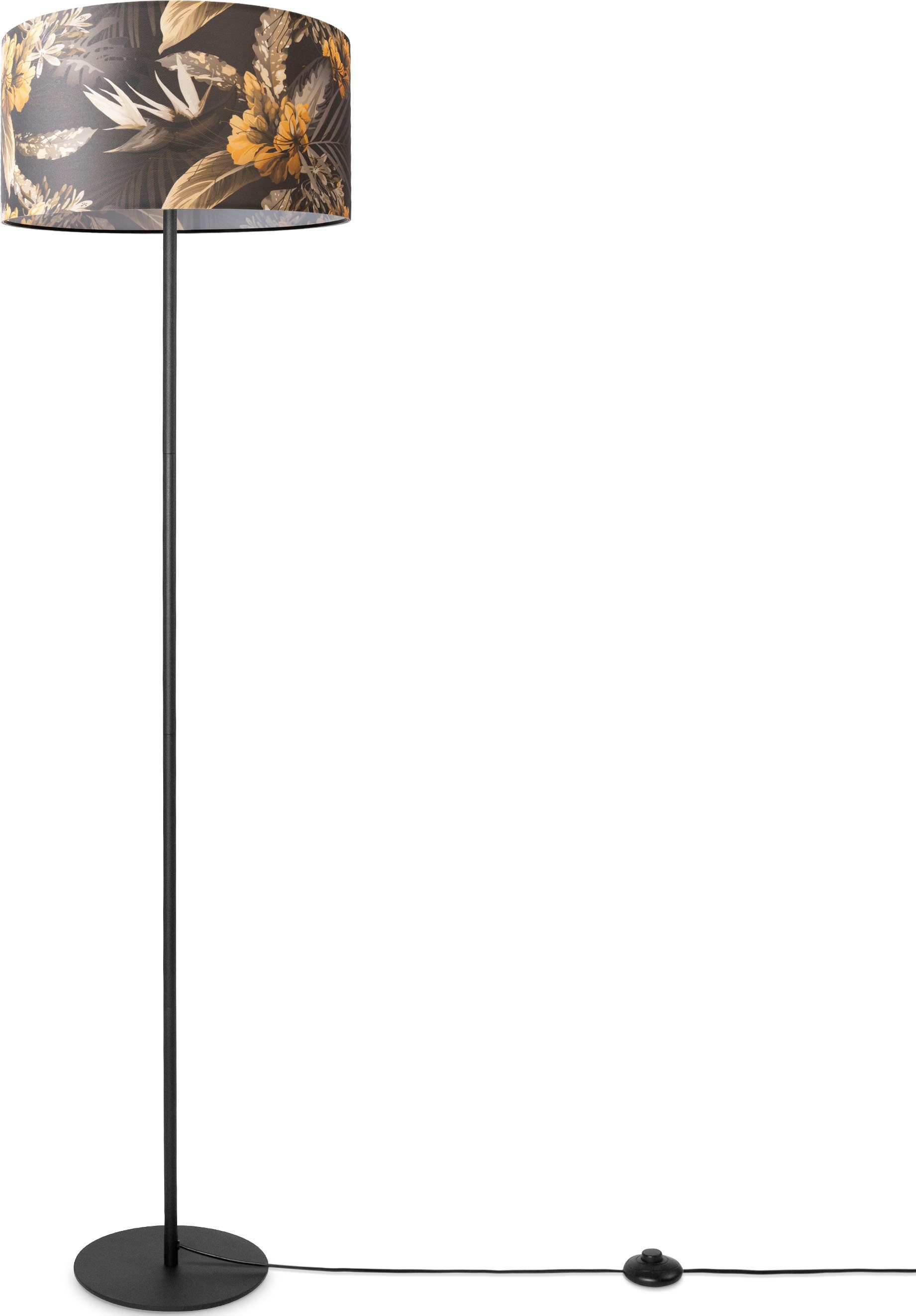 Paco Home Staande lamp Luca Flower Vloerlamp stoffen lampenkap woonkamer textiel kap bloemenpatroon