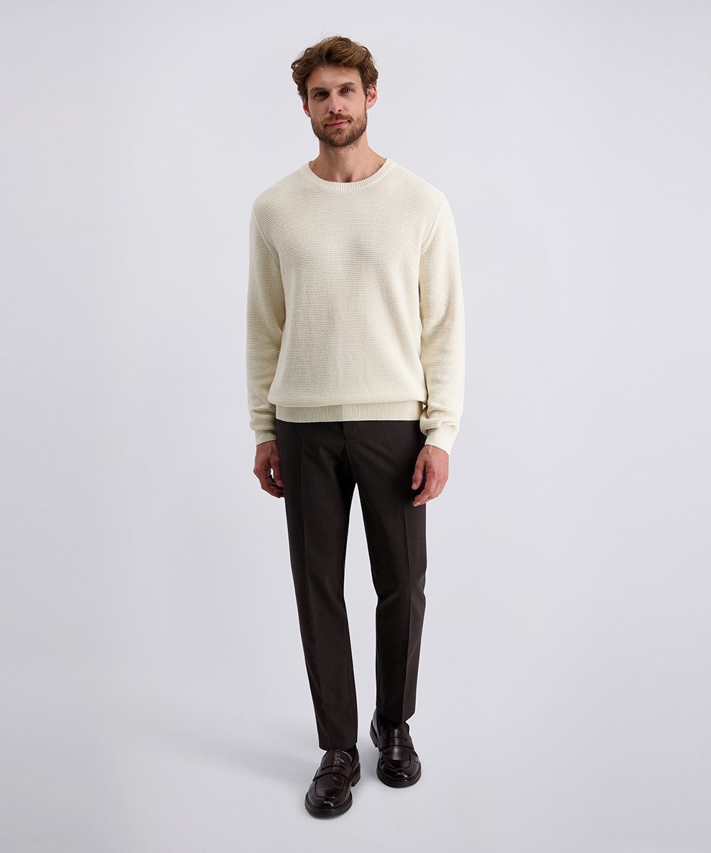 Pierre Cardin Trui met ronde hals met structuur