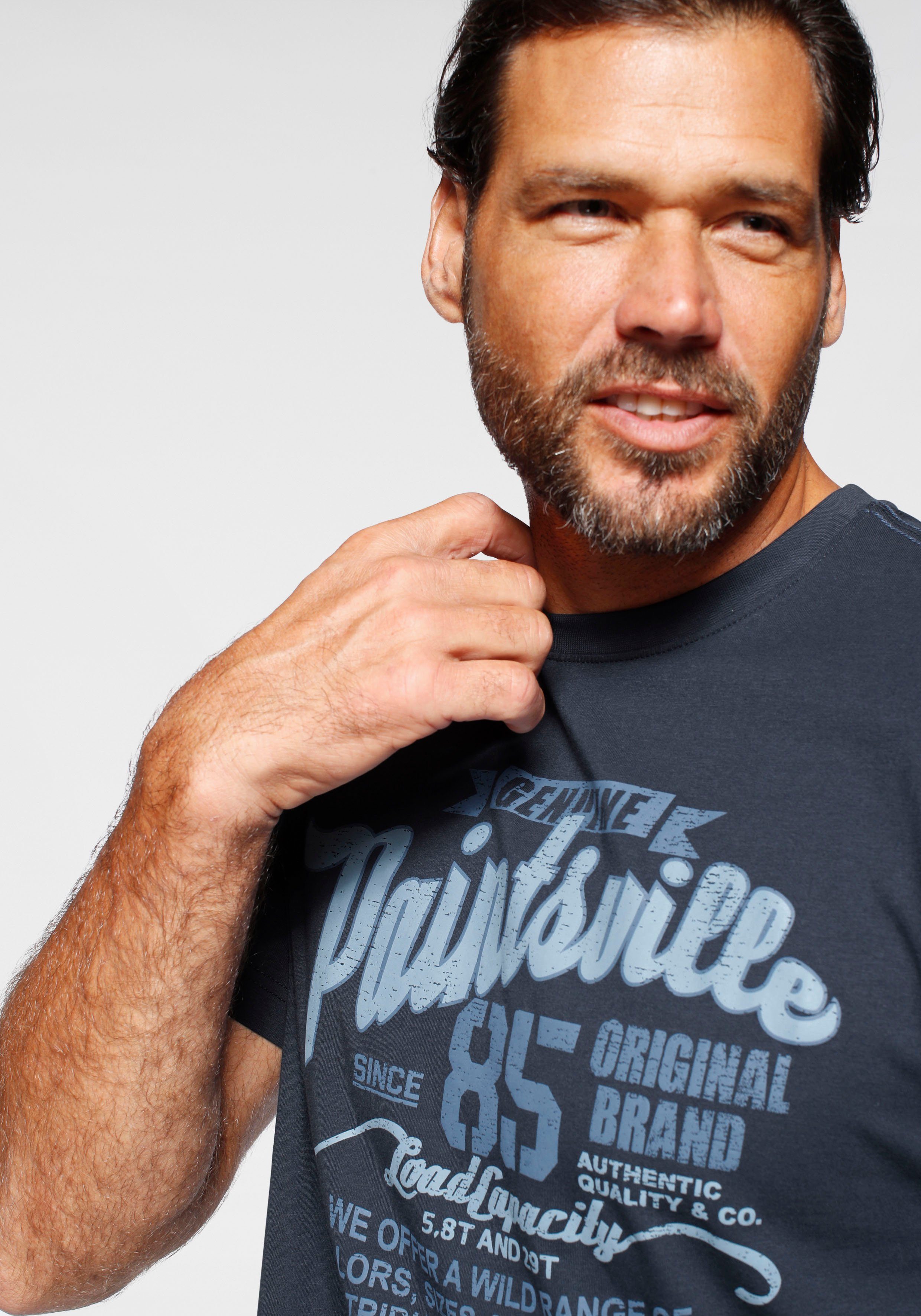 Man's World T-shirt Korte mouwen, met stijlvolle print, ronde hals, van katoen
