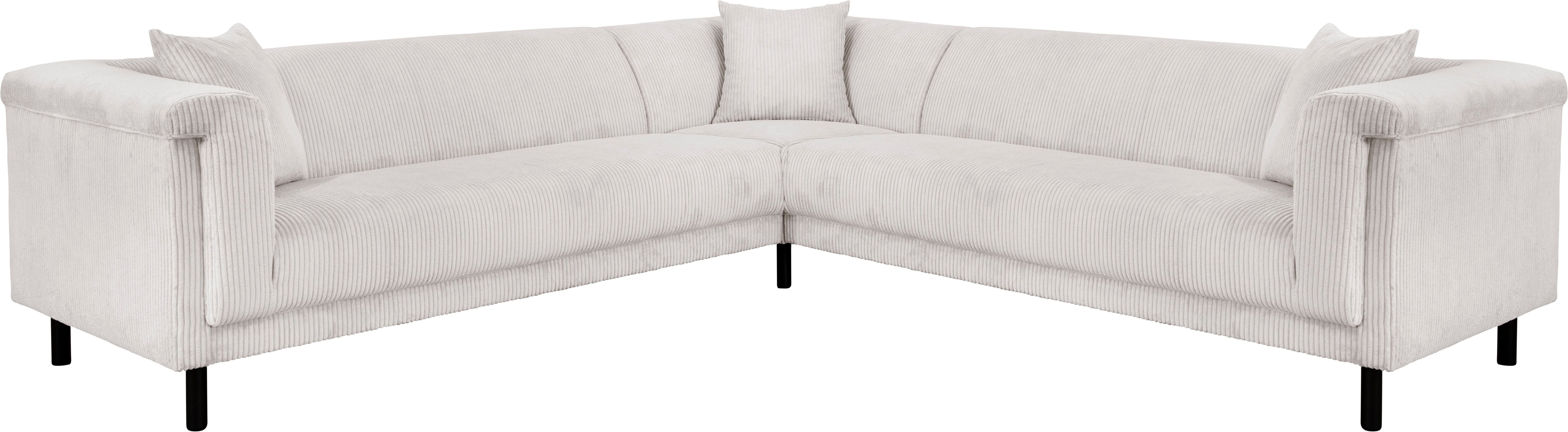 INOSIGN Hoekbank AGNIA L-vorm BxDxH: 244x244x71 cm incl. sierkussen, gelijkbenig, ook in cord