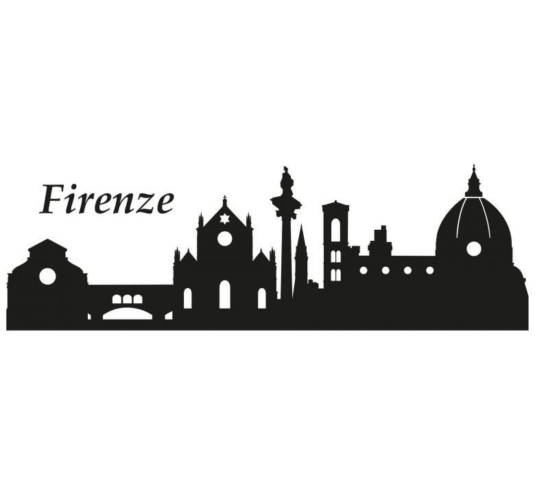 Wall-Art Wandfolie XXL stad skyline Firenze 120 cm (1 stuk)
