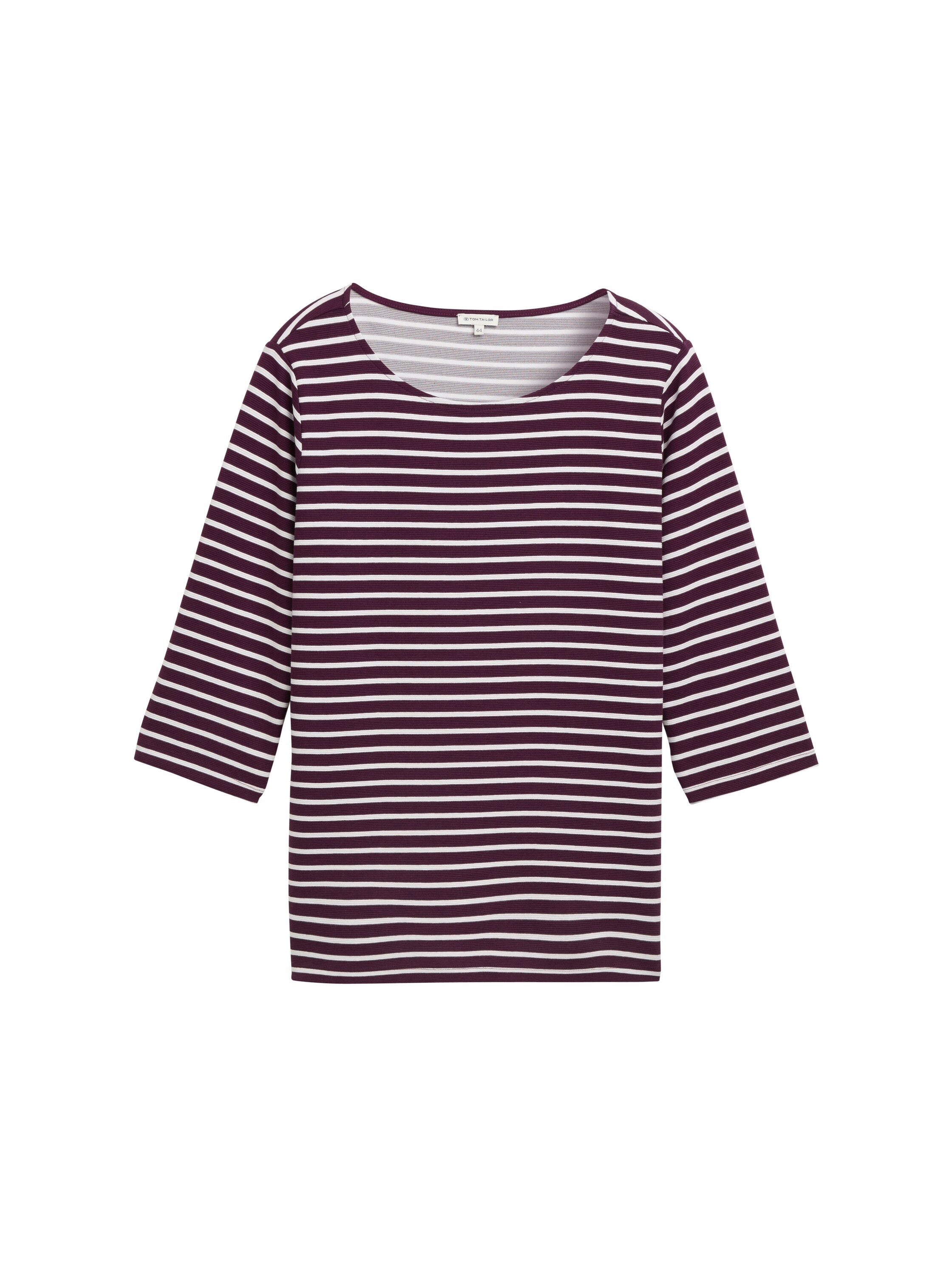 TOM TAILOR MY TRUE ME Shirt met 3 4 mouwen OTTOMA met gestreept patroon
