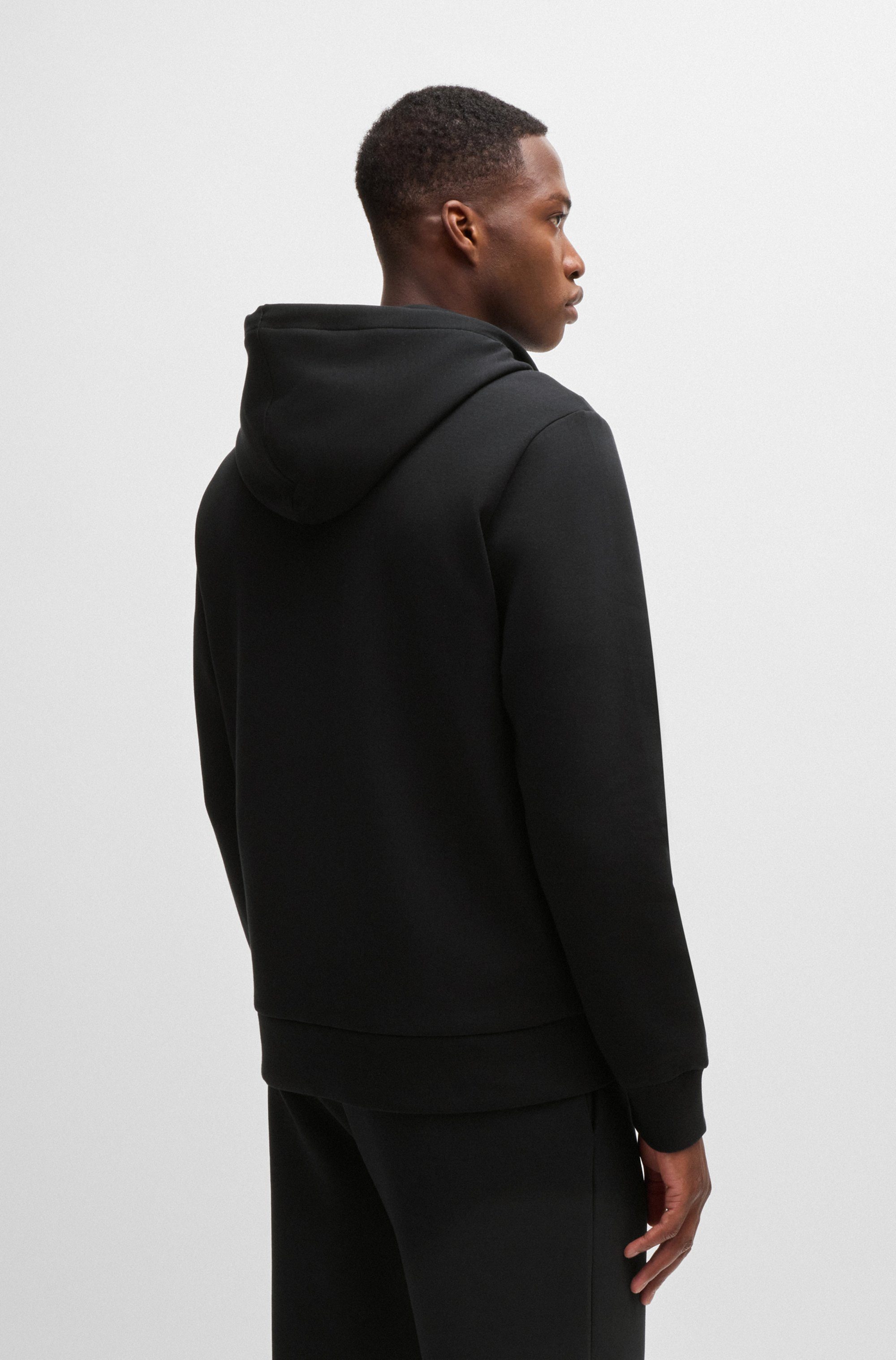 BOSS GREEN Capuchonsweatvest Saggy met boss print