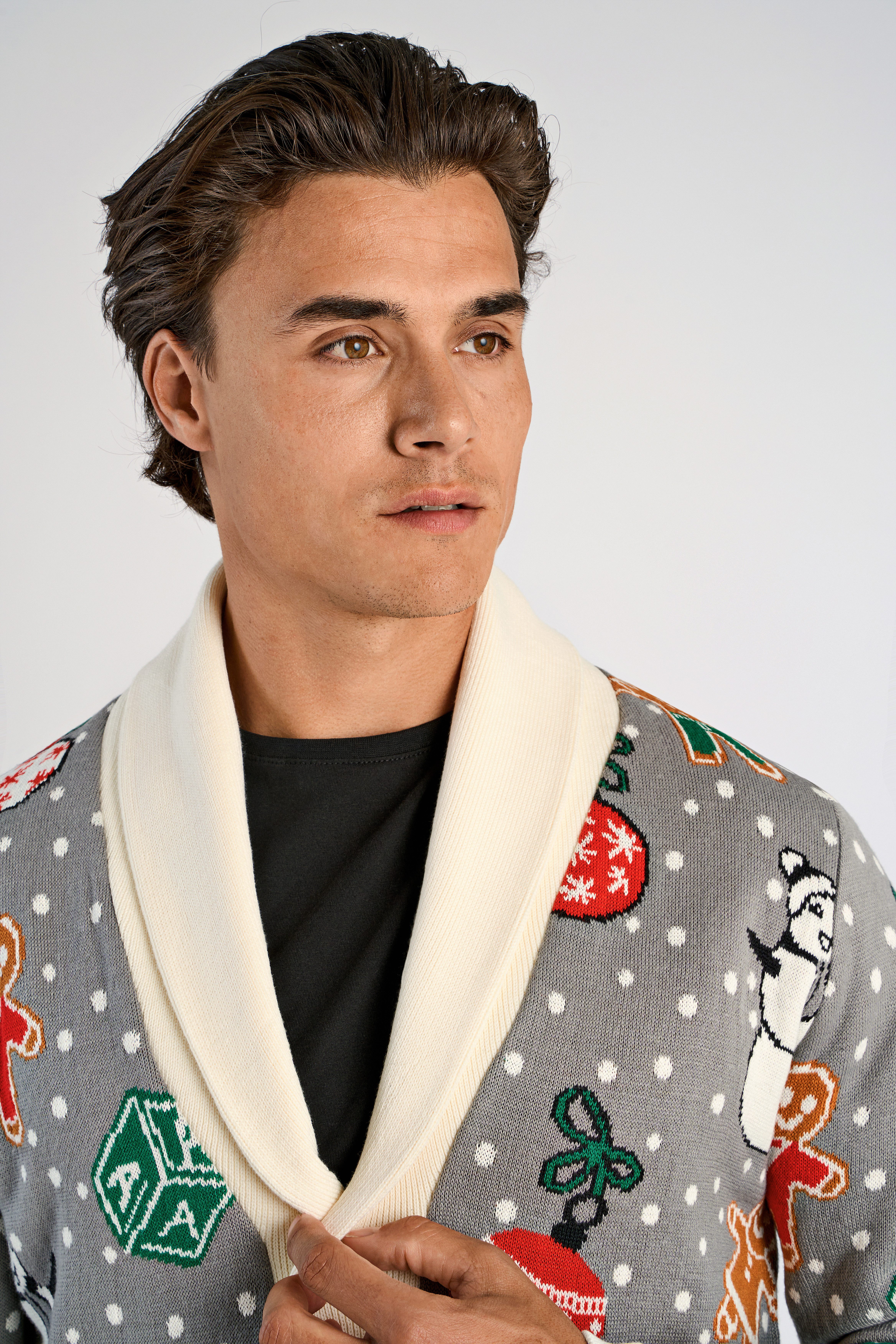 LINDBERGH Kersttrui met intarsia-motief