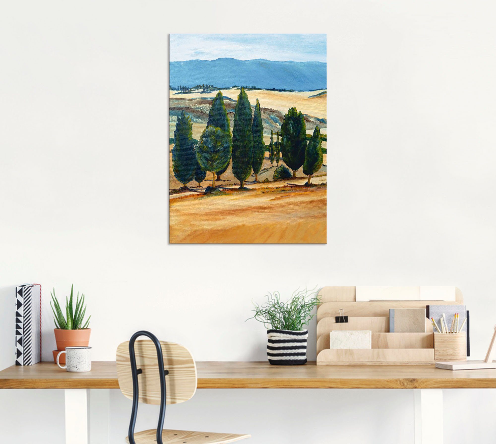 Artland Artprint Zomer in de Toscane (detail links) als artprint van aluminium, artprint op linnen, muursticker of poster in verschillende maten