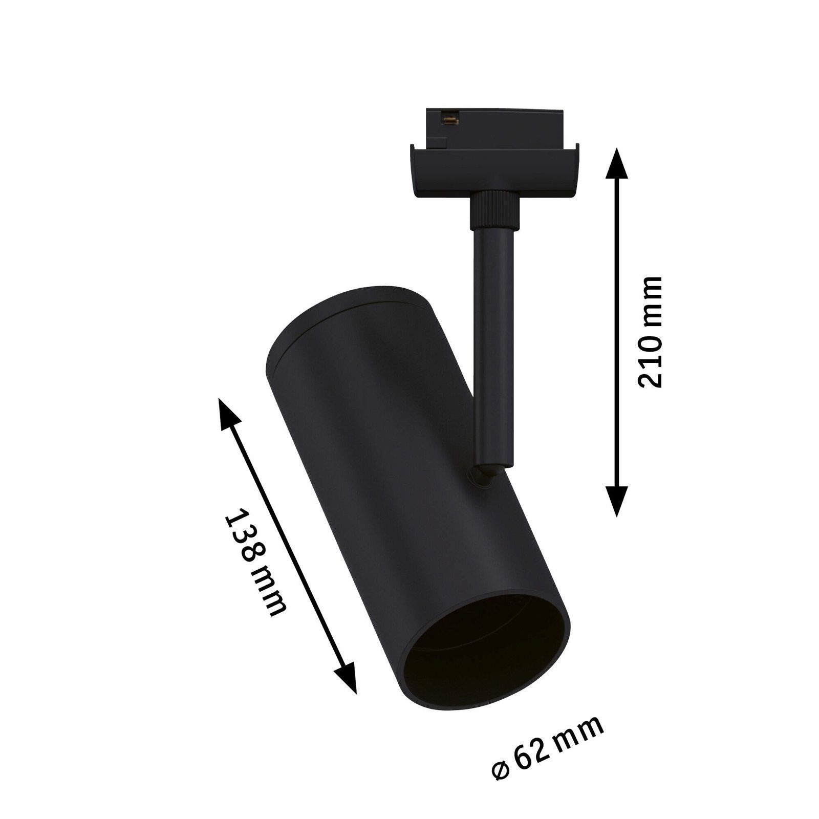 Paulmann Railsysteem-lampen URail rail spot Apol Enkelspot E27 max. 50W 230V (1-delig)
