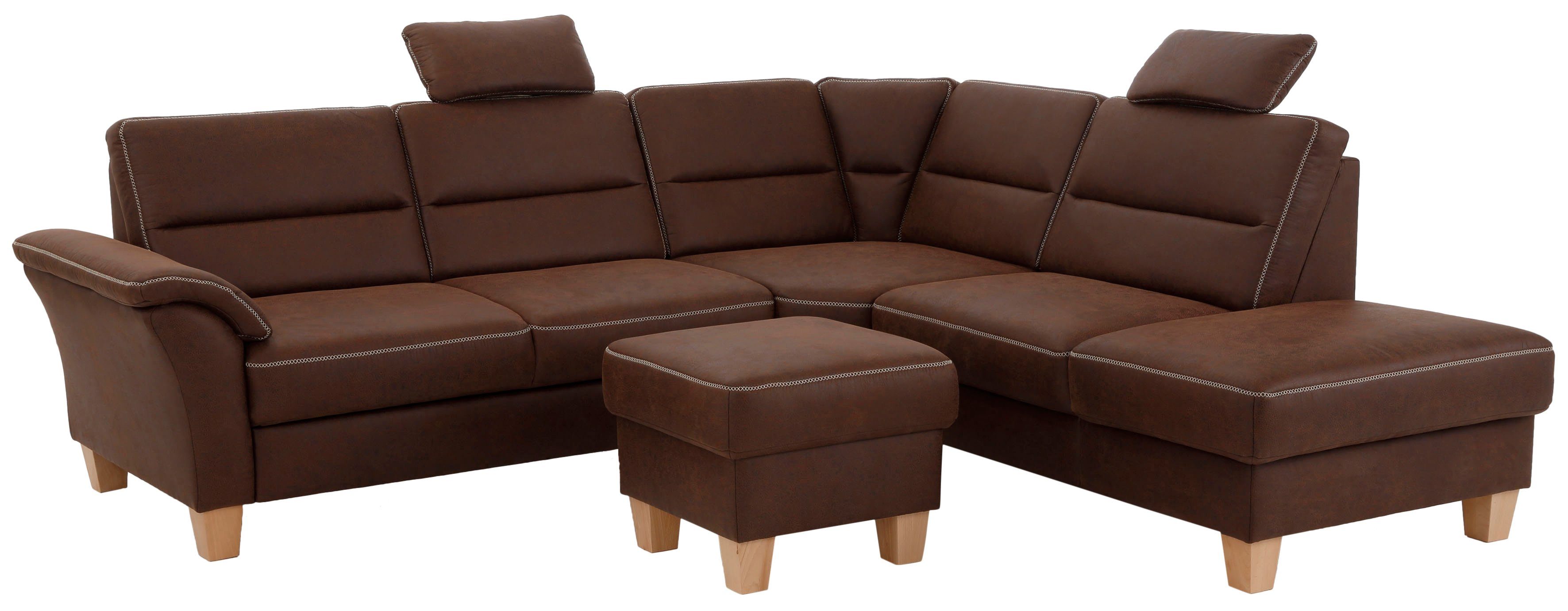 Home affaire Hoekbank Soleo L-model comfortabel door trapezehoek met relaxfunctie, ook met slaapfunctie