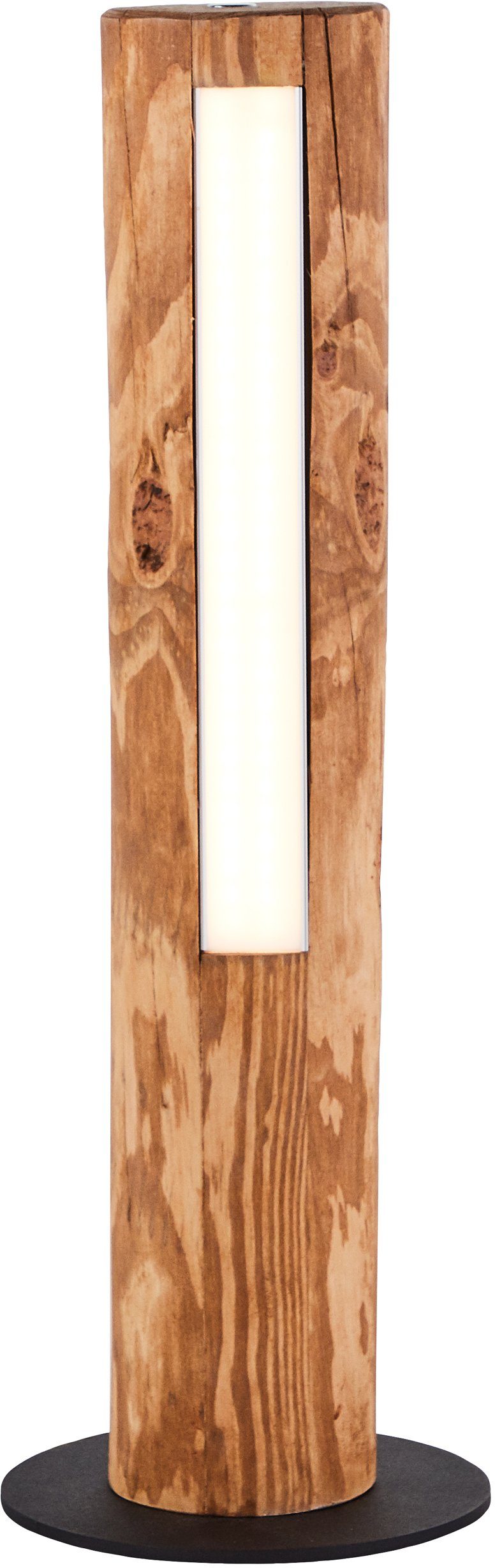 Brilliant Leuchten Led-tafellamp Odun 46 cm hoogte, touchdimmer, 800 lm, warmwit, hout / metaal, grenen gebeitst (1 stuk)