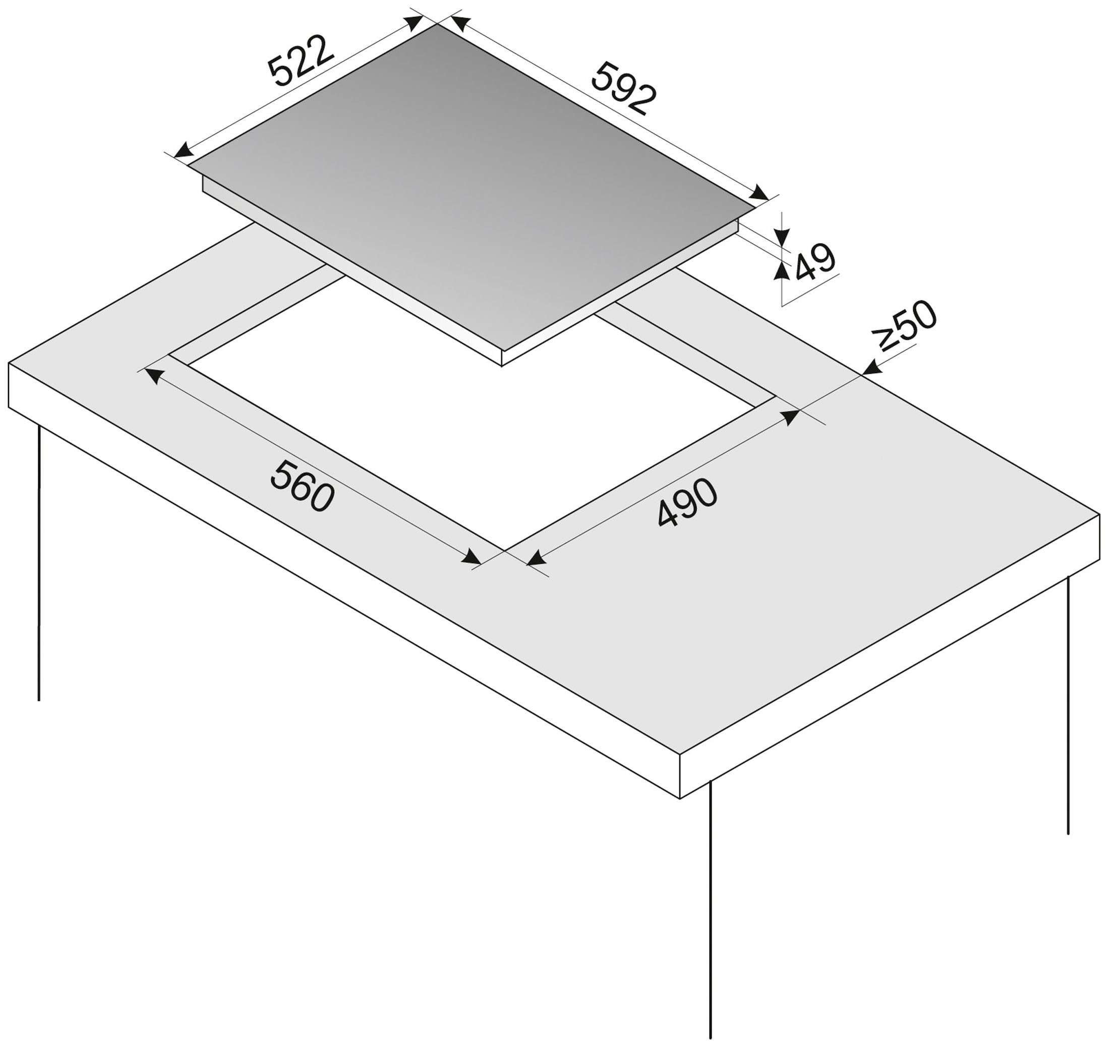 Amica Inductiekookplaat KMI 776 660 C (1 stuk)