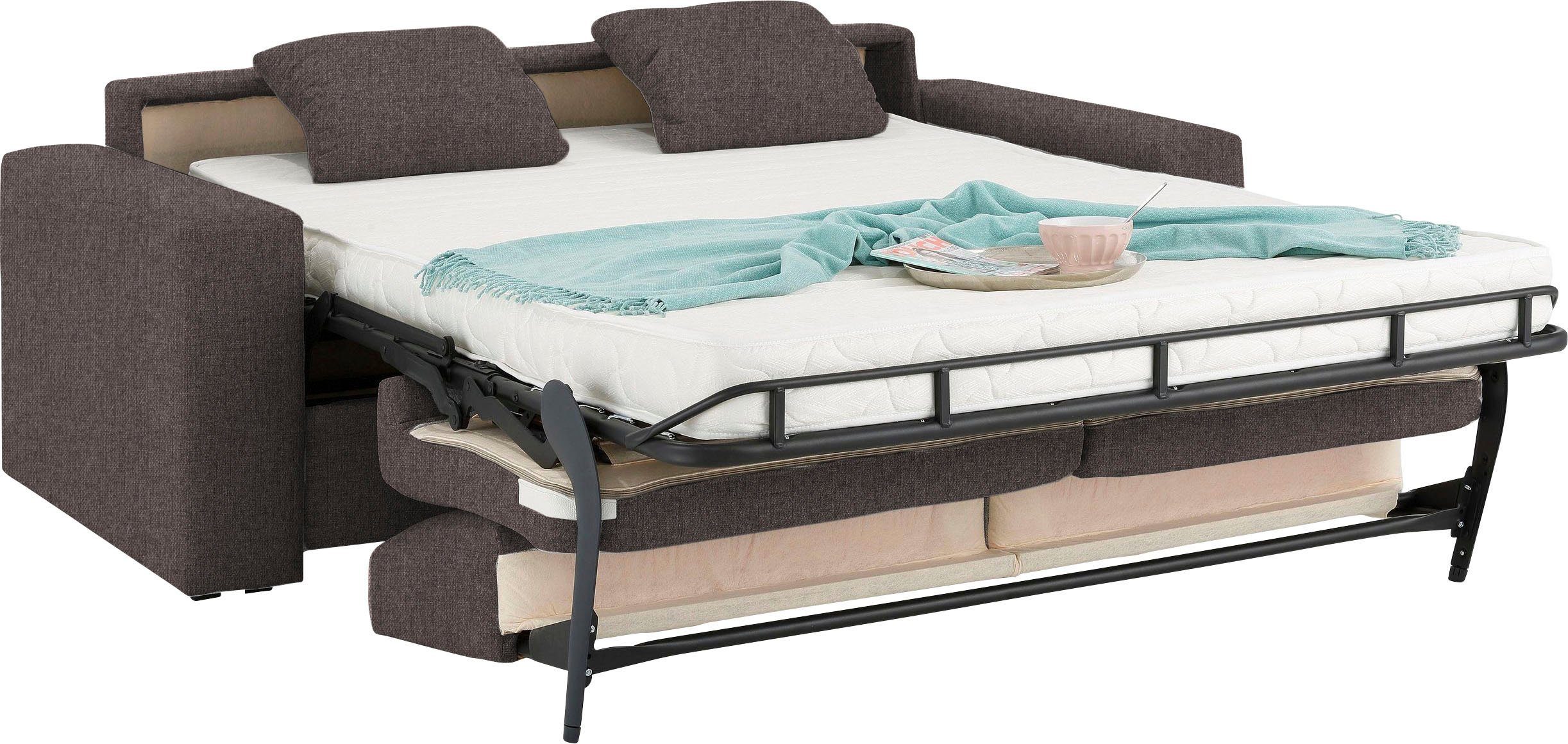 Home affaire Slaapbank Roma matras hoogte 14 cm Bedfunctie, met vering, lattenbodem, matras