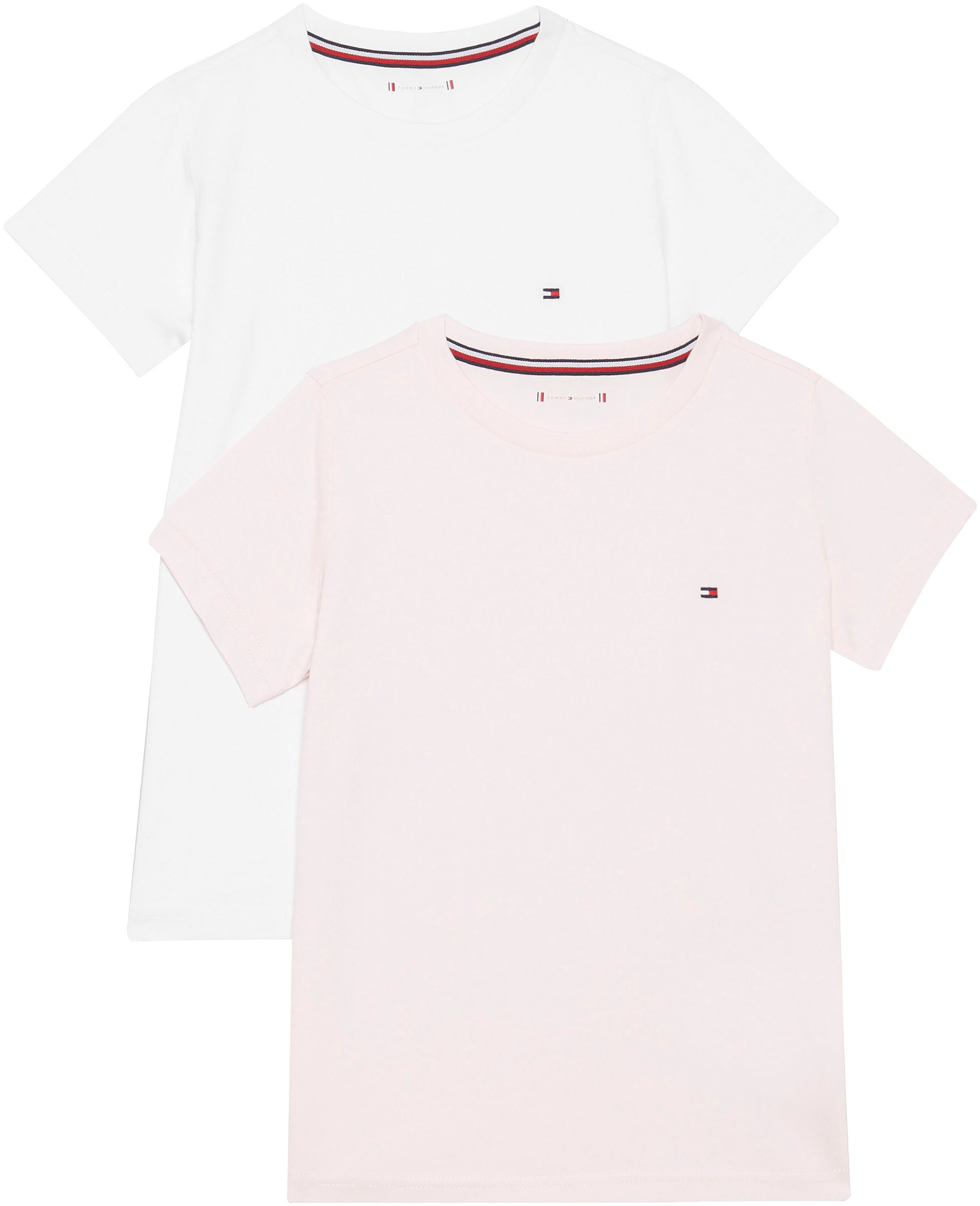 Tommy Hilfiger Underwear T-shirt 2P CN TEE SS met geborduurd logo (2-delig, Set van 2)