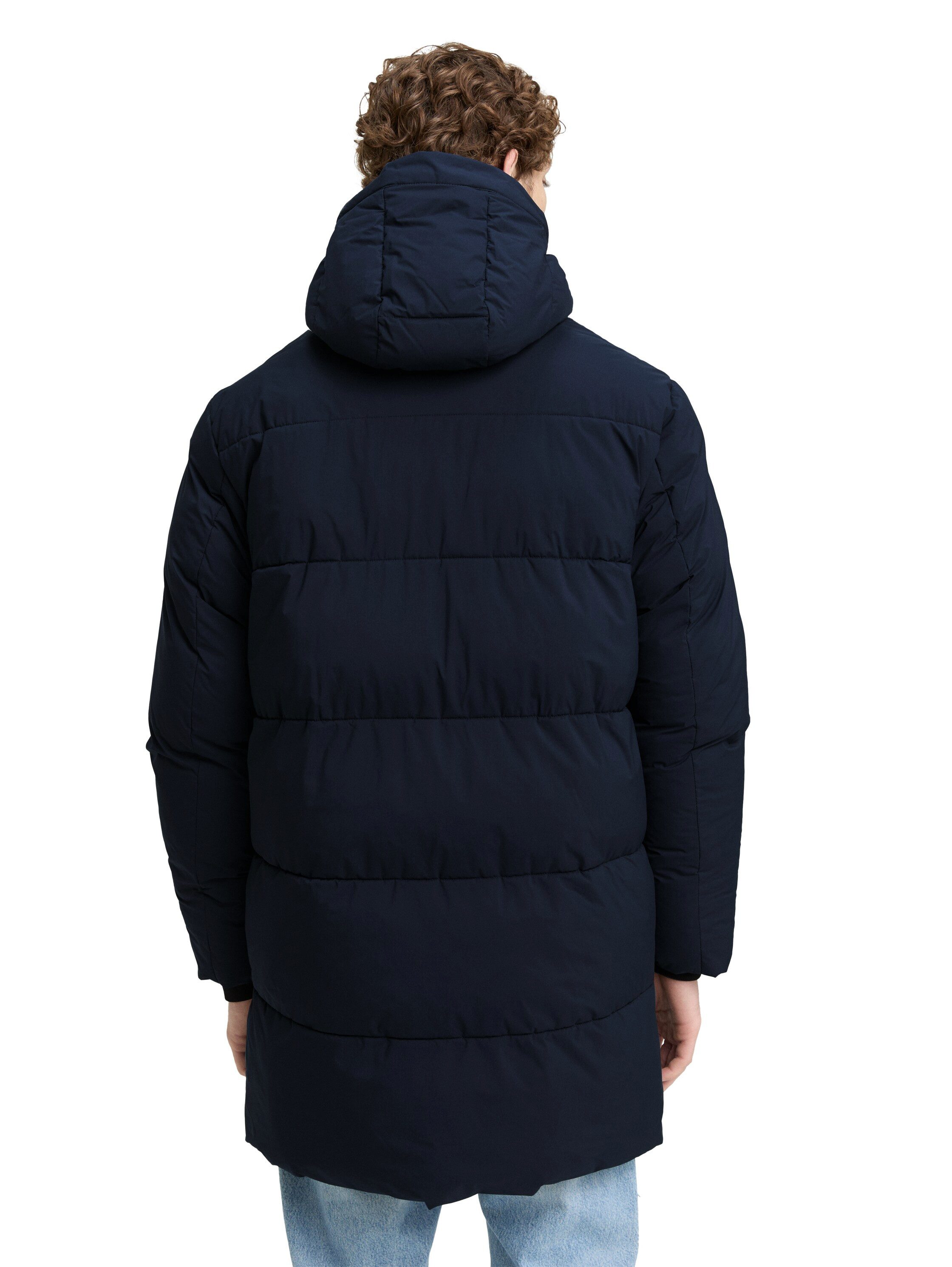 Tom Tailor Denim Gewatteerde jas met logoprint