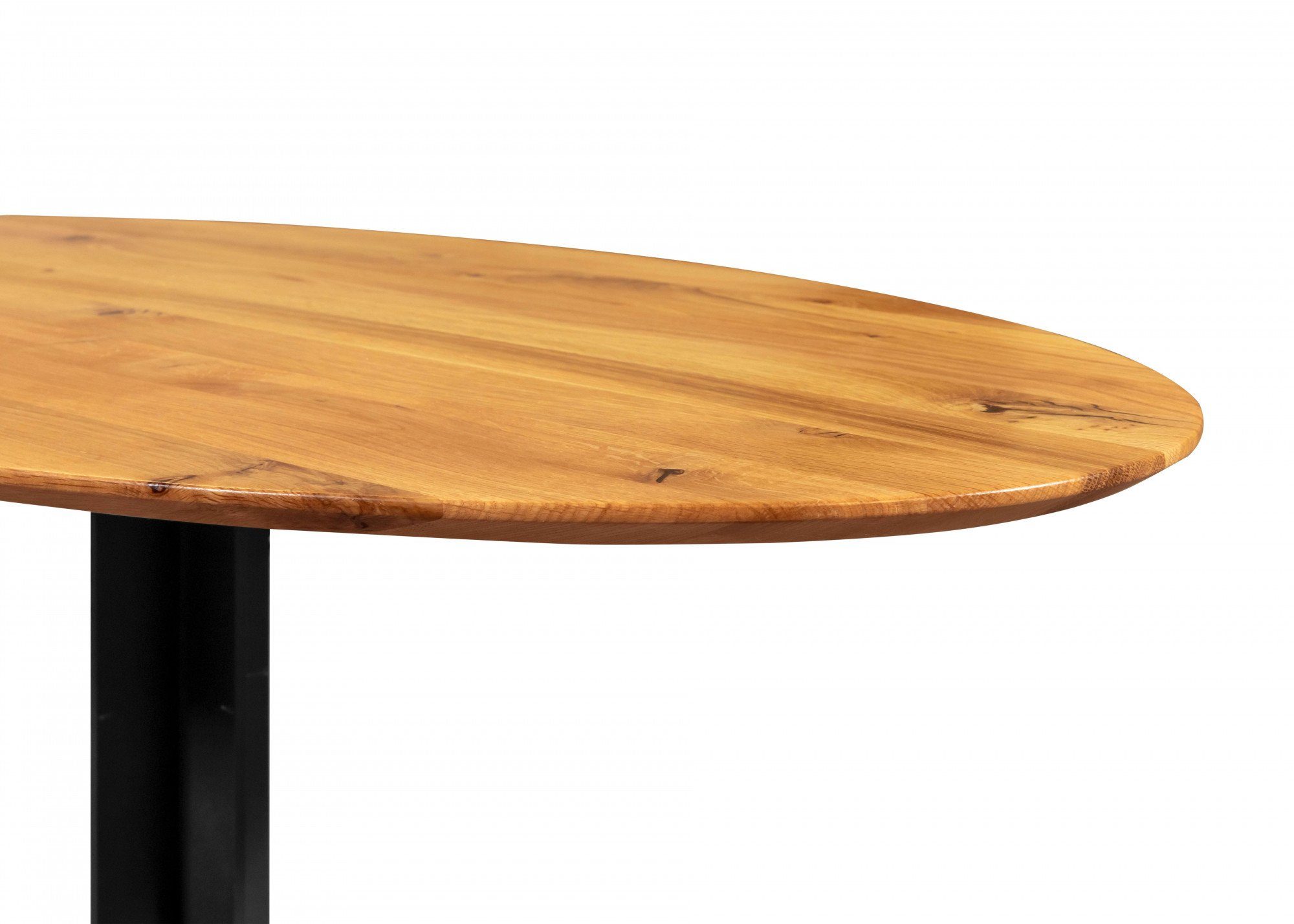 Home affaire Salontafel Eclipse CT Eiken massief houten blad, gepoedercoat metalen frame