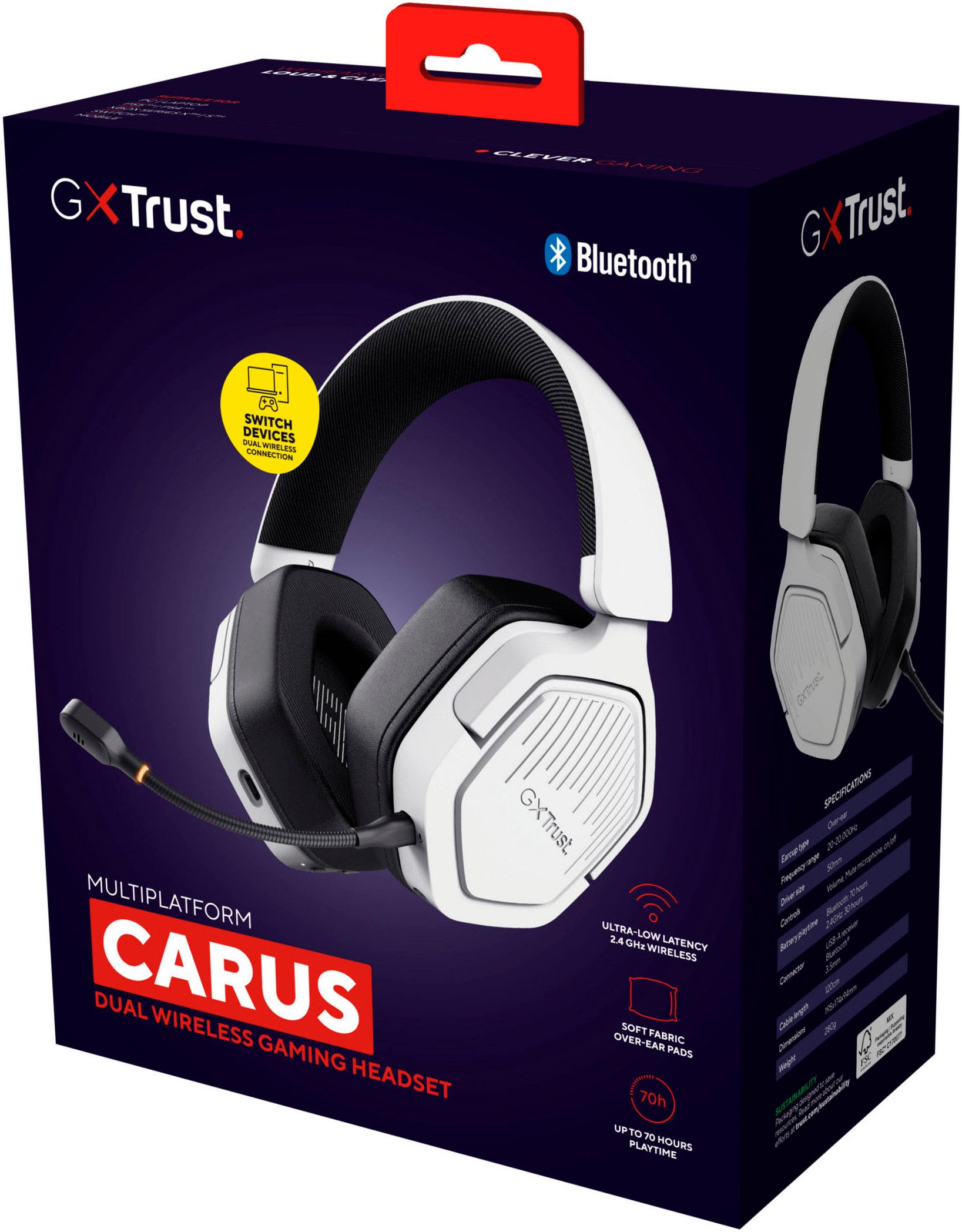 Trust Gaming-headset GXT 493W Carus