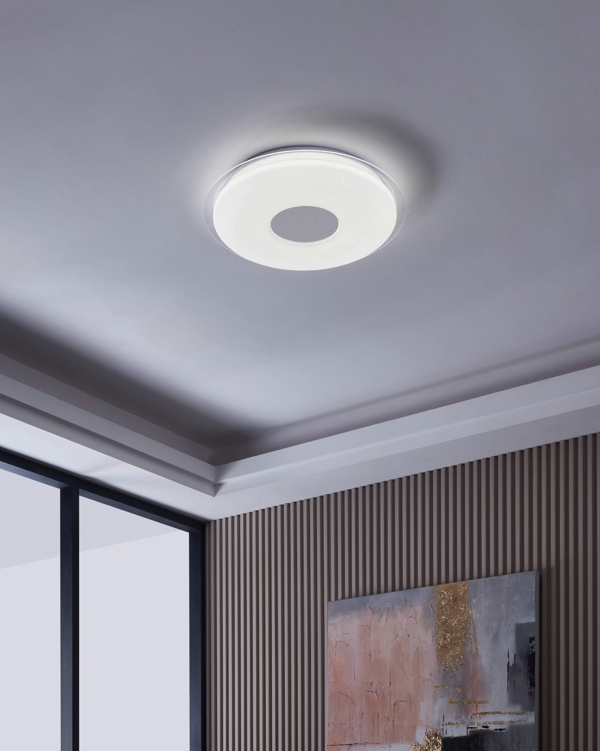 EGLO Plafondlamp LANCIANO-Z plafondlamp wit, instelbaar wit, ZigBee 3.0, sterrenhemel (1 stuk)