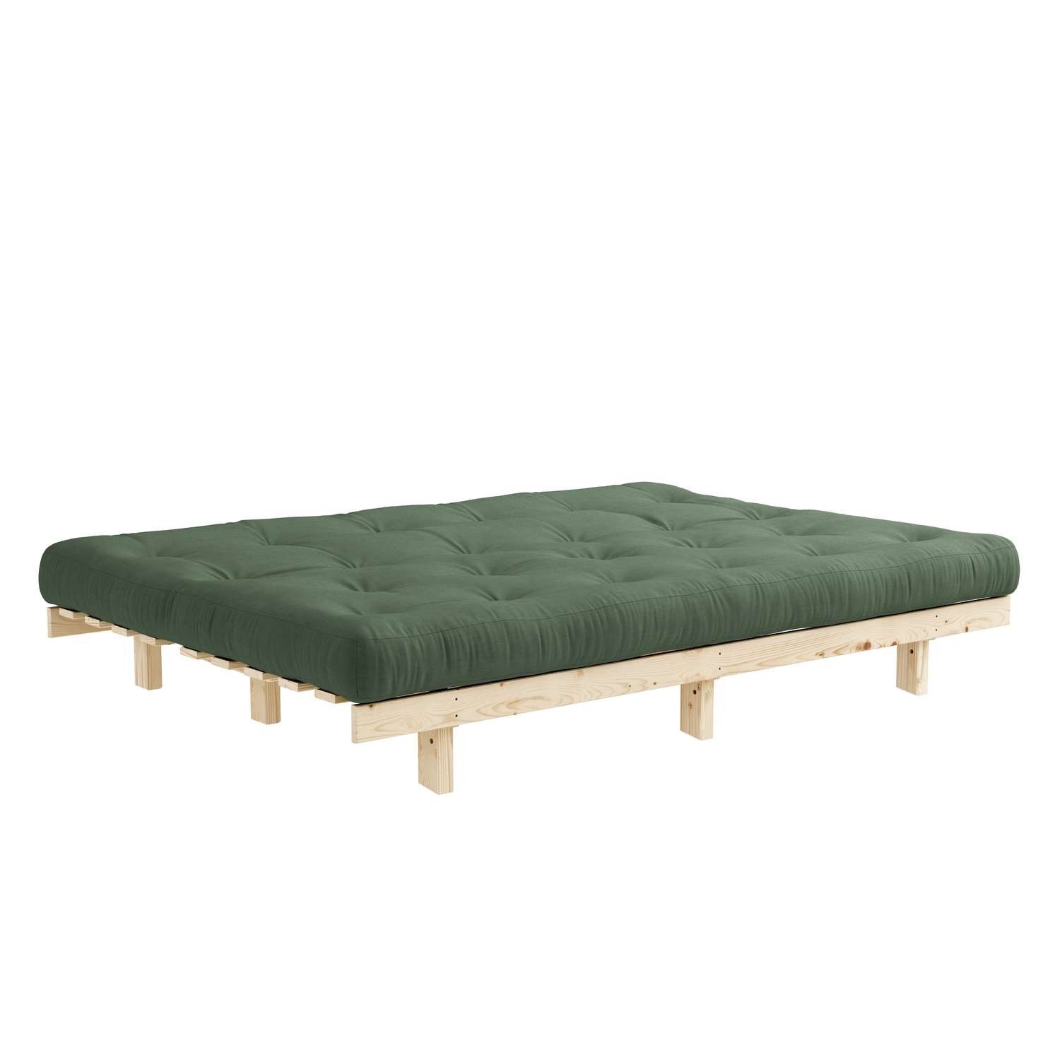 Karup Slaapbank Lean 200 slaapbank, logeerbed, bank met futonmatras Inclusief futonmatras, ligoppervlak 130x200 cm, FSC® gecertificeerd grenen (2 stuks)