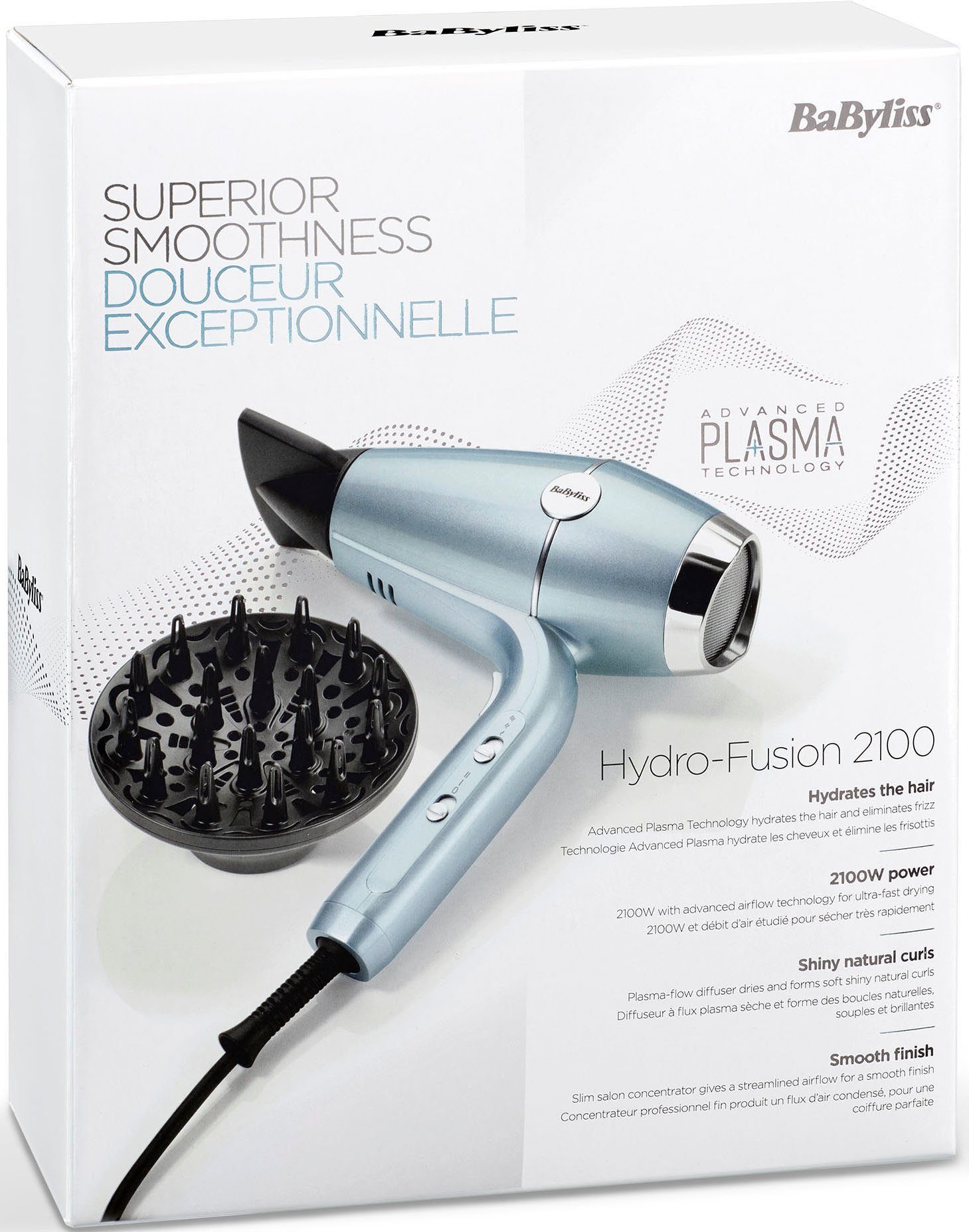 Babyliss Haardroger D773DE Hydro-Fusion met advanced plasma technologie