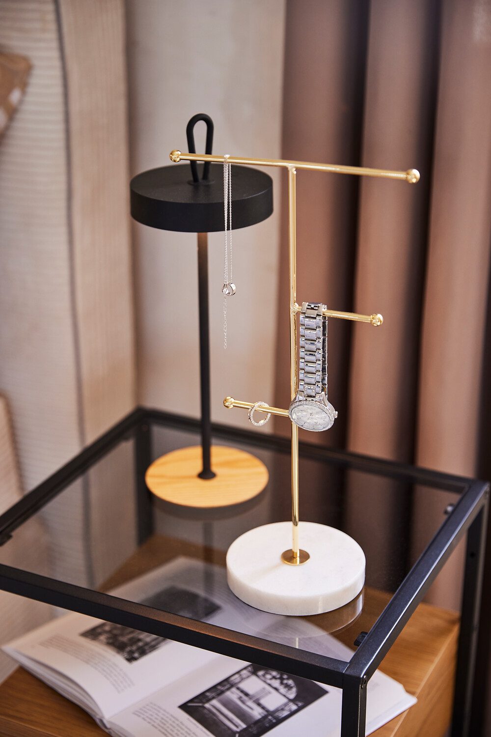 Home affaire Led-tafellamp Charmont met houten voet, afneembare hoofdkant als hanglamp te gebruiken oplaadbaar, incl. accu + usb-kabel, hoofdeinde magnetisch, afneembaar, hout (1 stuk)