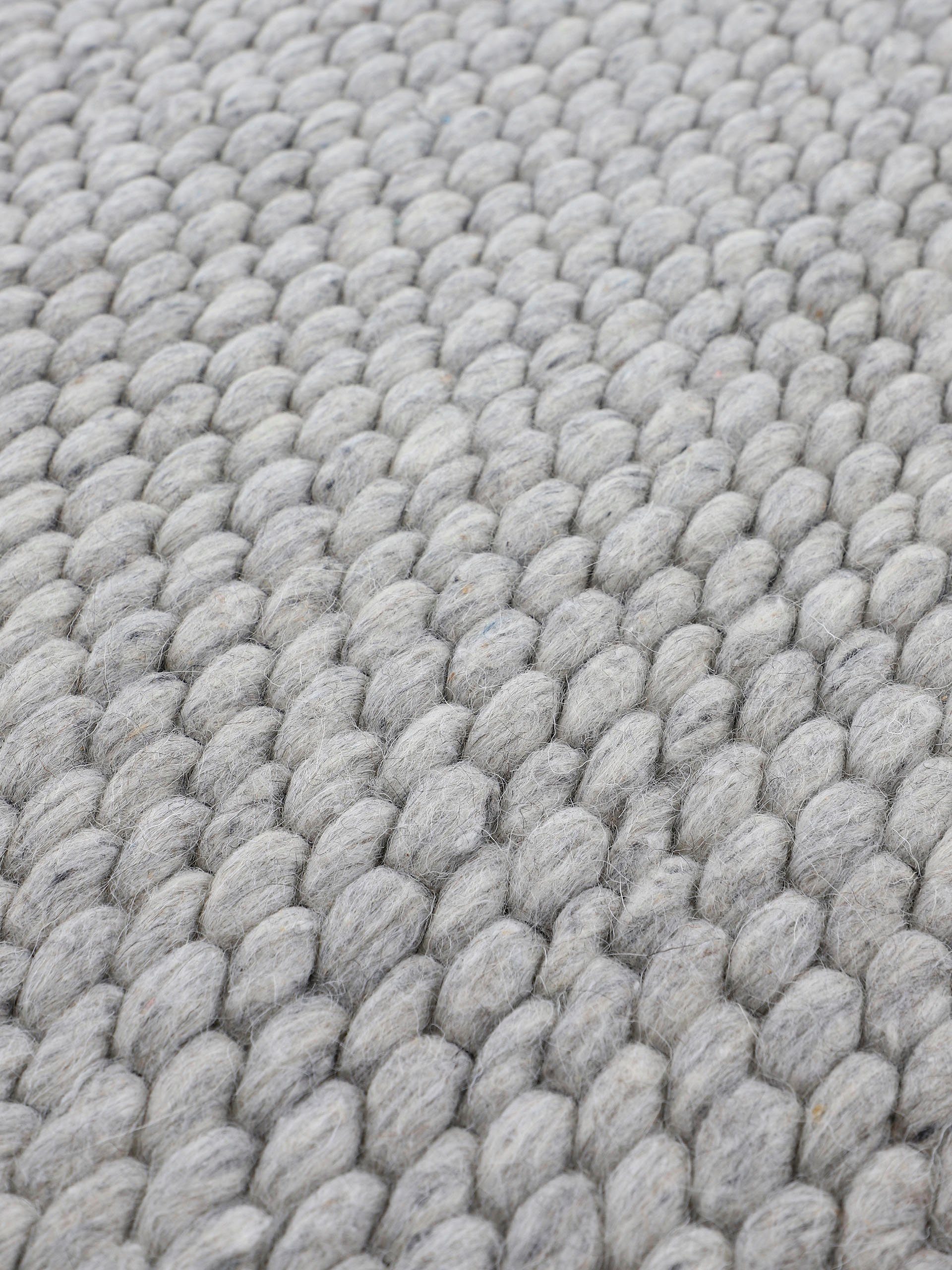 carpetfine Wollen kleed Sina grove structuur, tijdloos design, 100% wol, woonkamer