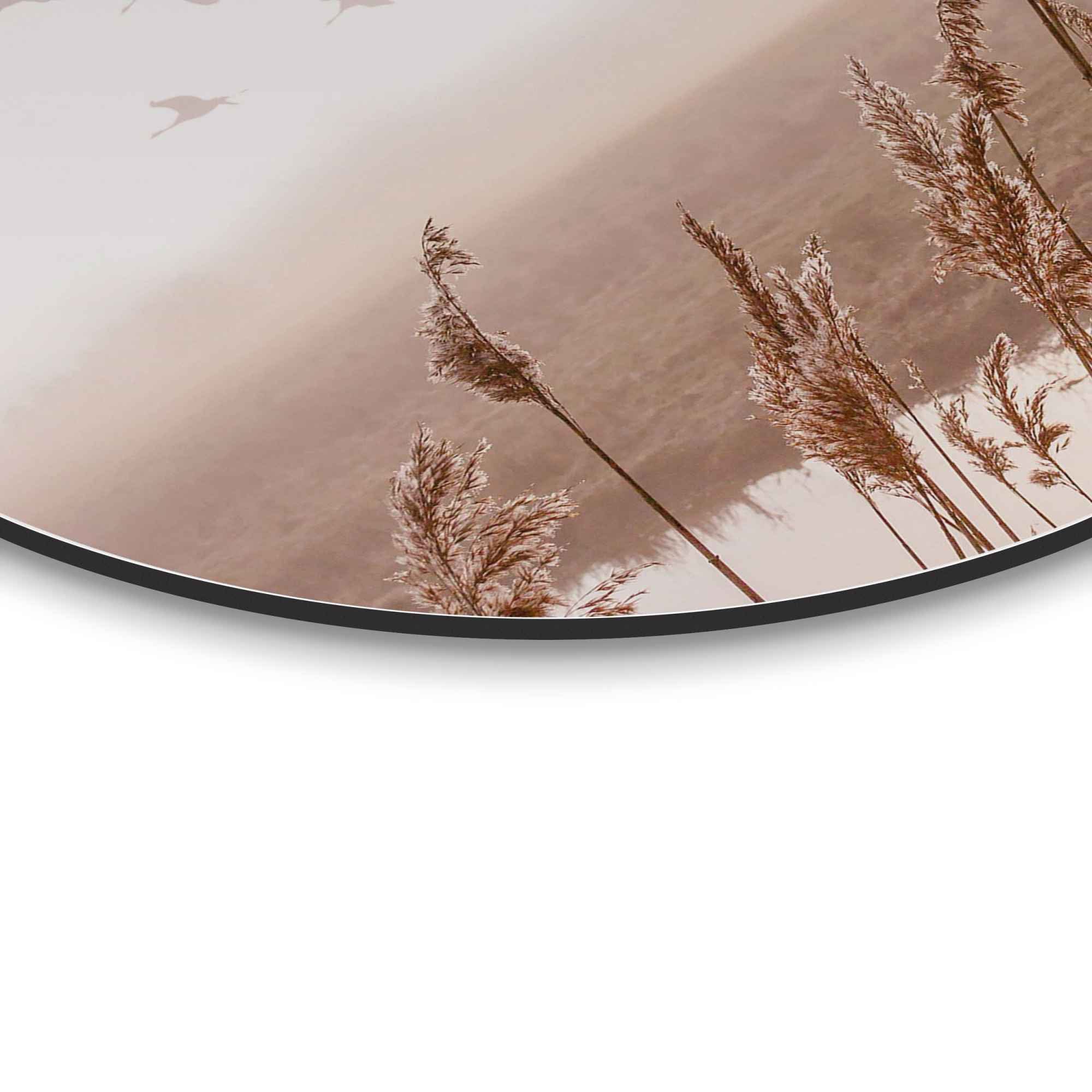 Reinders! Artprint vliegende ganzen zomer - hemel - pampagras - horizon