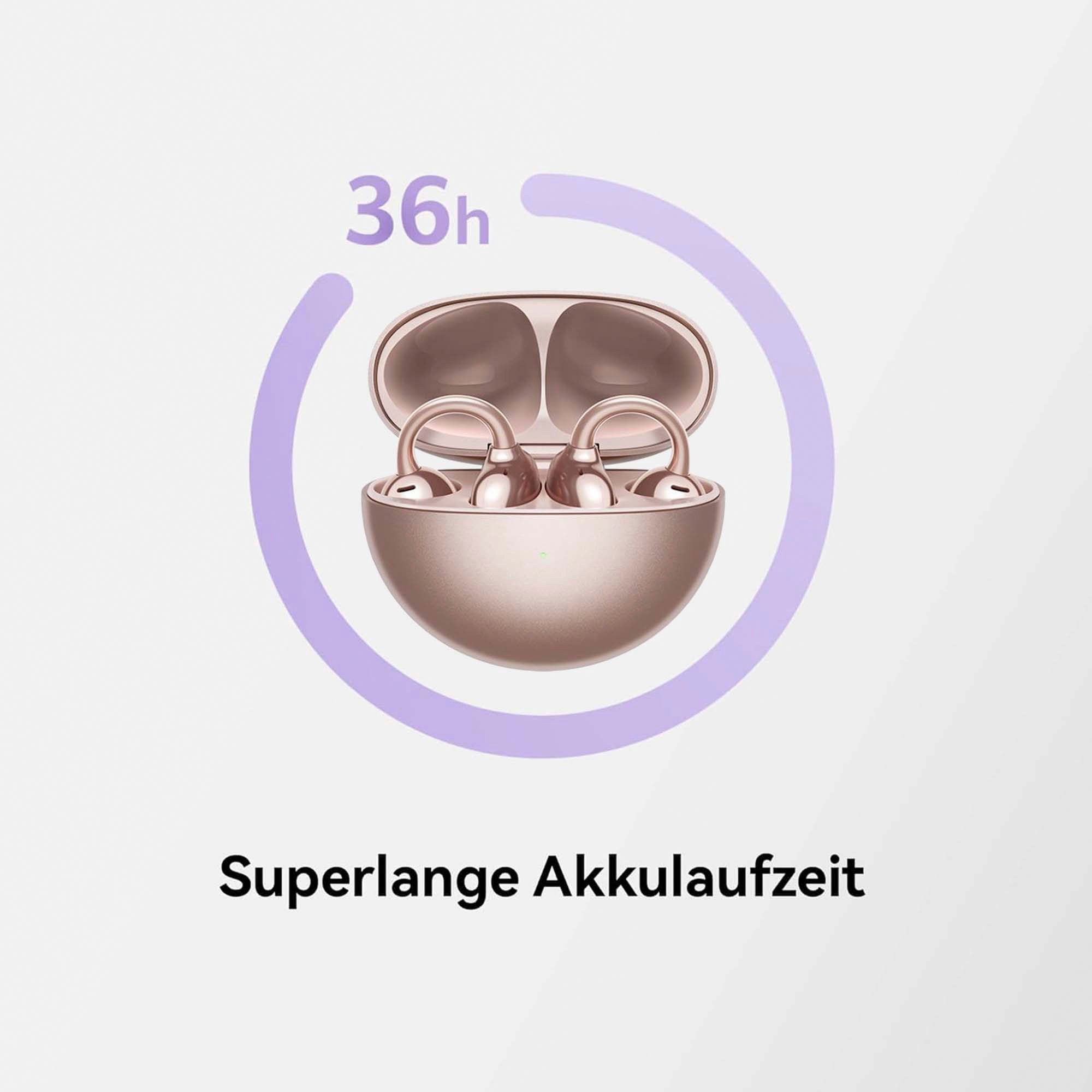 Huawei Draadloze in-ear hoofdtelefoon FreeClip in een nieuw bolvormig ontwerp, bluetooth 5.3 en ruisonderdrukking