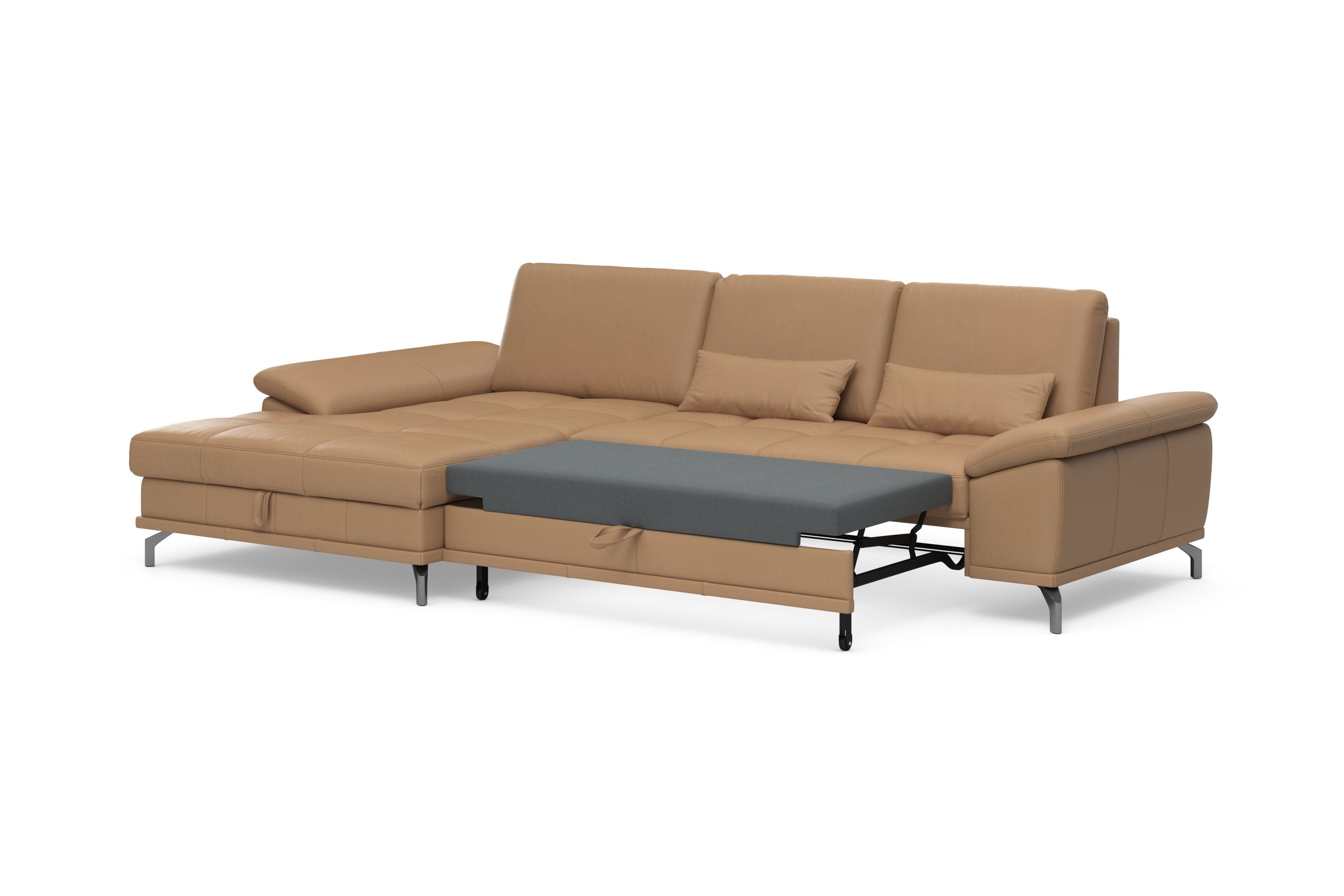 Places of Style Hoekbank Costello L-vorm, met zitdiepteverstelling, armleuningverstelling en