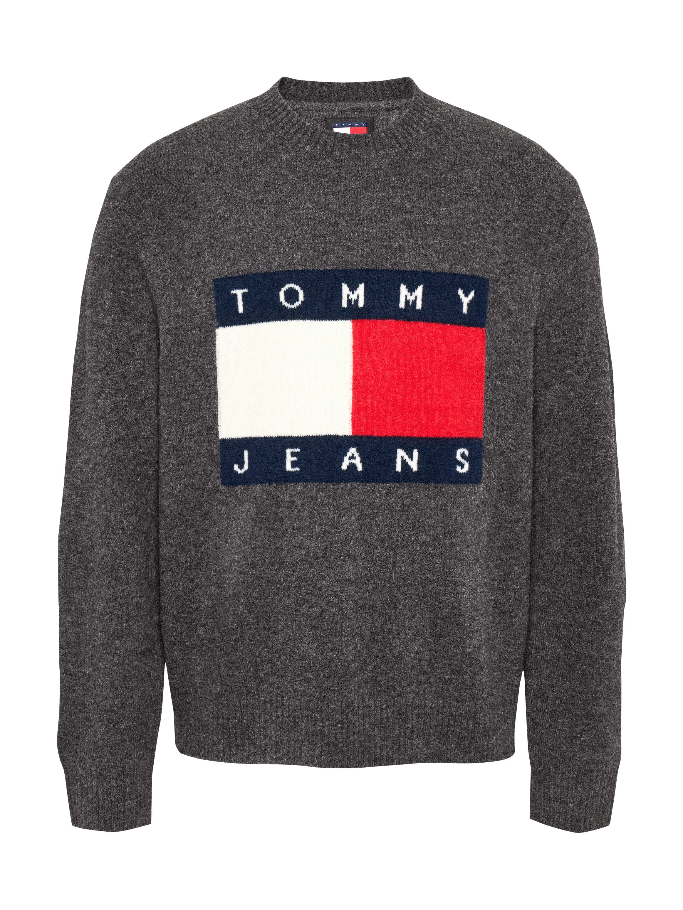 TOMMY JEANS Gebreide trui TJM REG MELANGE FLAG SWEATER