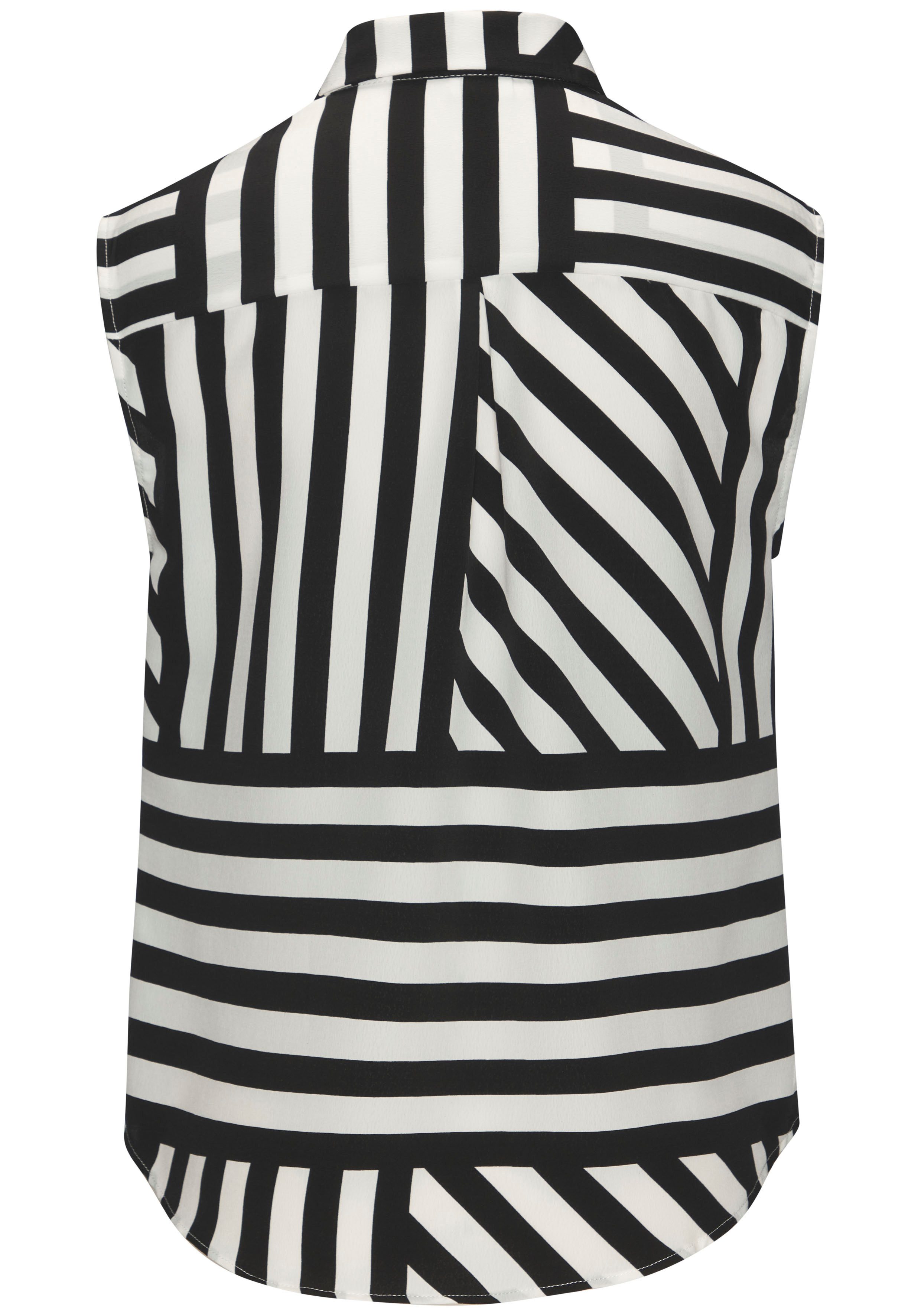 Lascana Top met knoopsluiting, streep patroon, damesblouse met blazerkraag