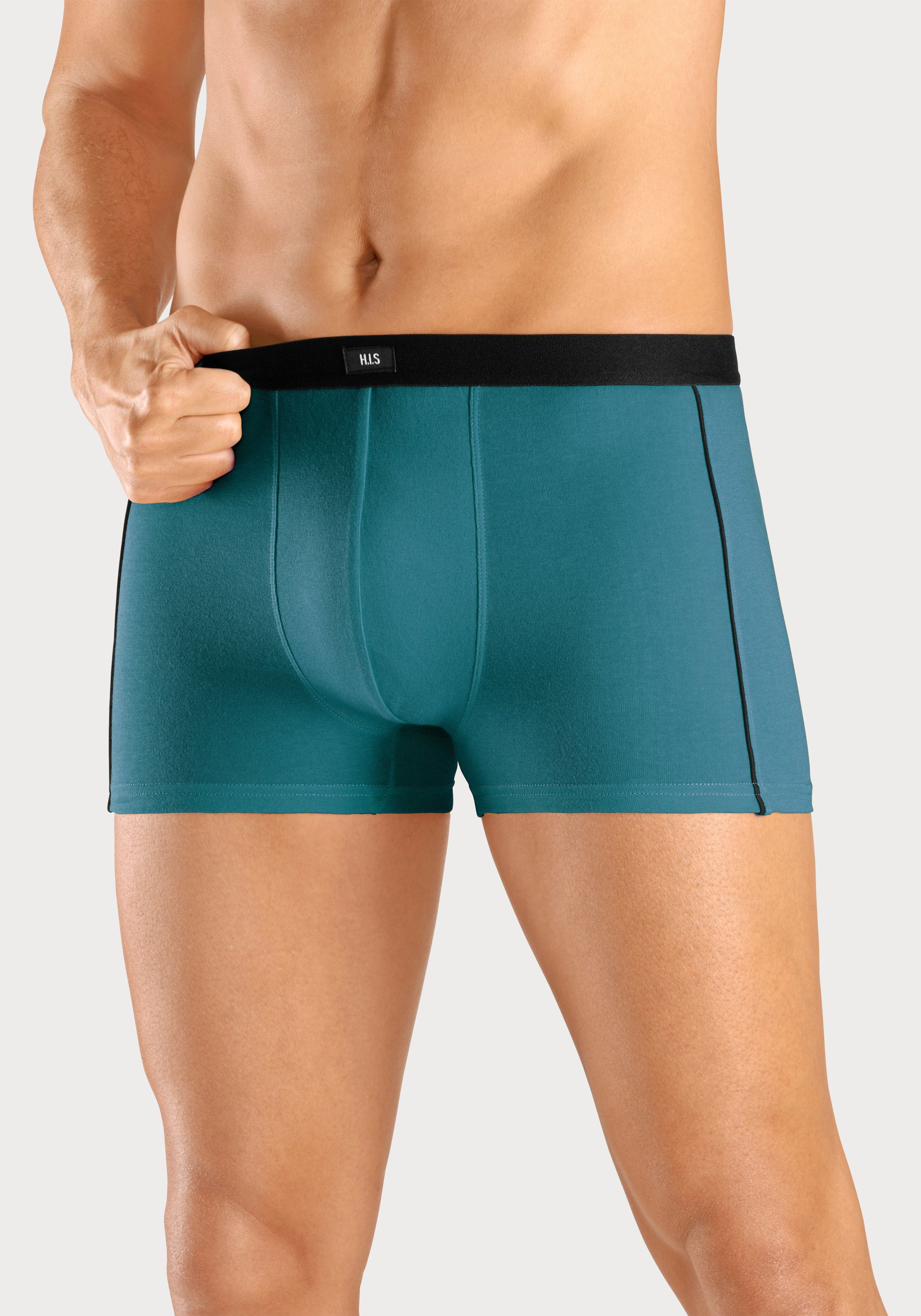 H.I.S Boxershort voor heren met smalle piping aan beide kanten opzij (set, 3 stuks)