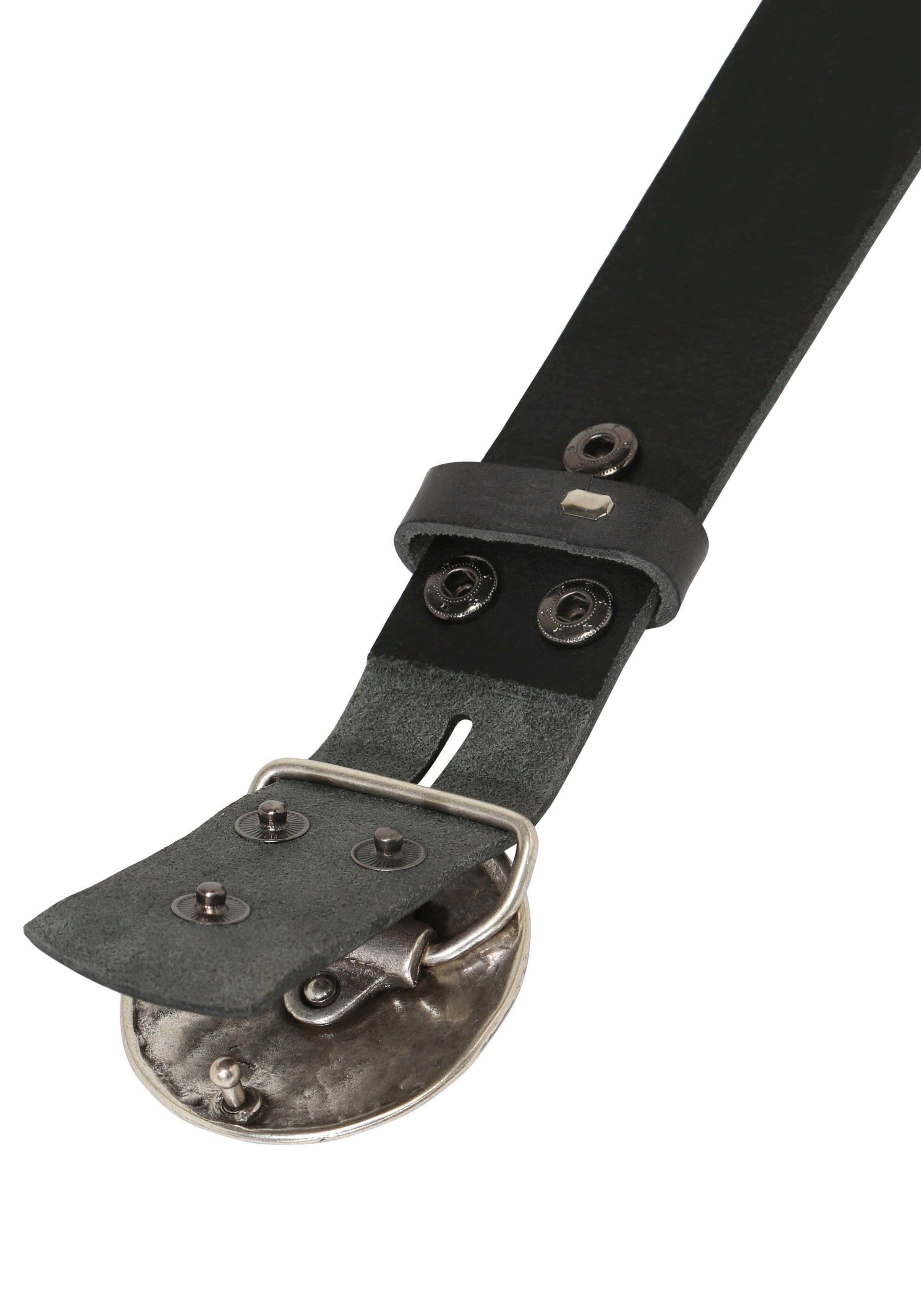 RETTUNGSRING by showroom 019° Leren riem met verwisselbare sluiting "zeewier rond"