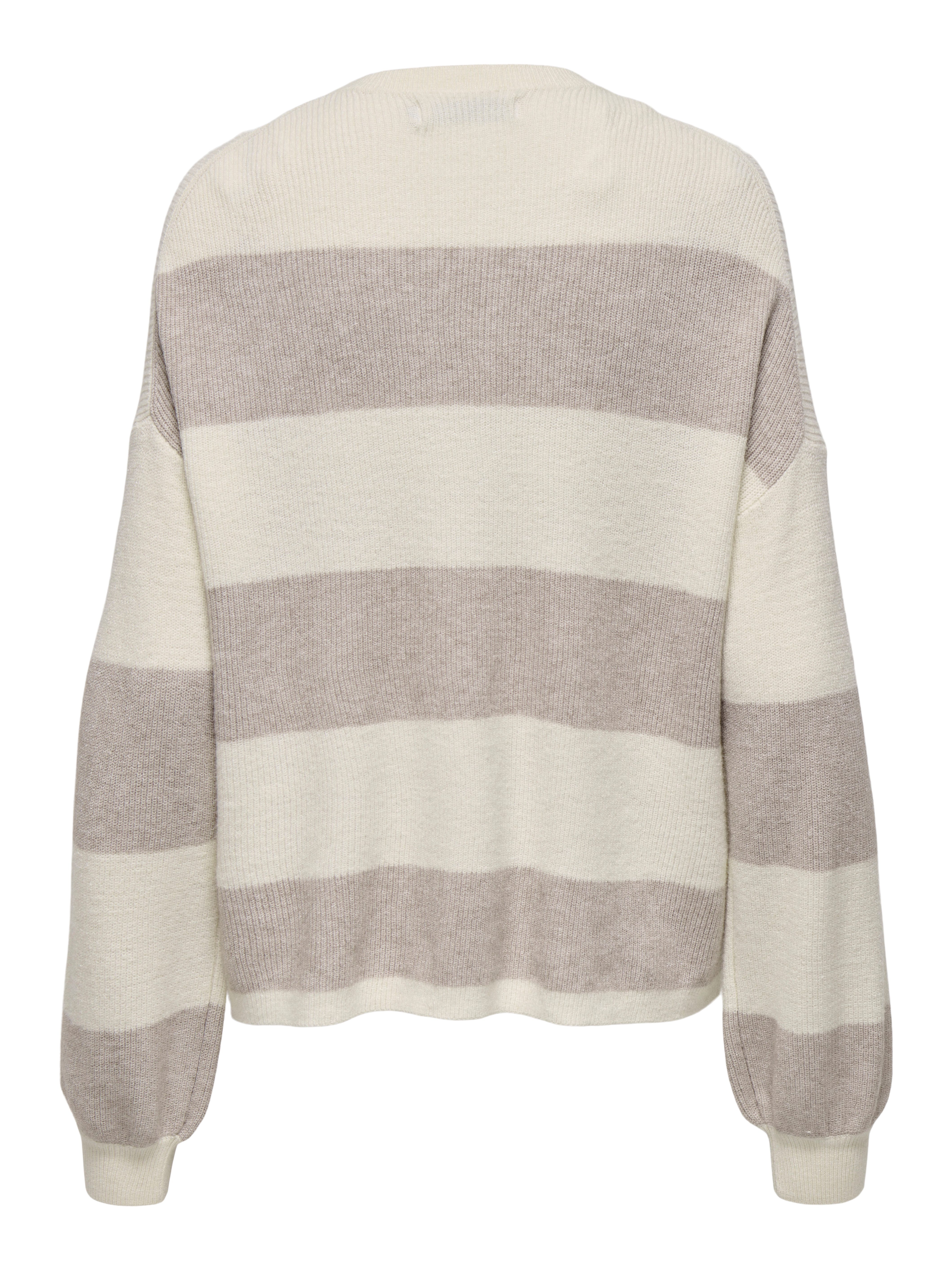 Only Gebreide trui ONLATIA L S STRIPE PULLOVER KNT NOOS