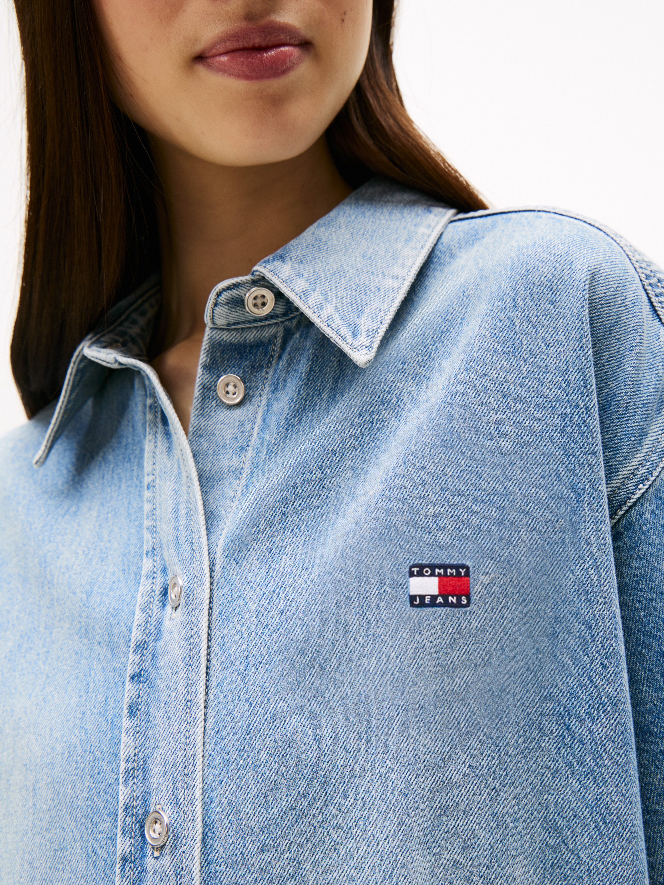 TOMMY Jeans jurk TJW DENIM SHIRTDRESS SS