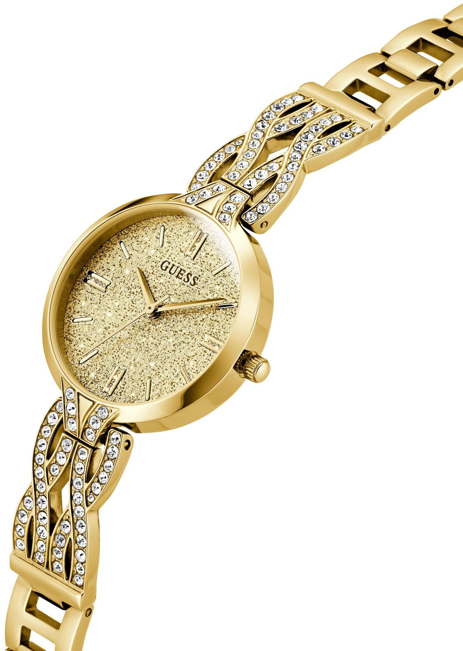 Guess Kwartshorloge Coral Horloge, dameshorloge, stalen armband