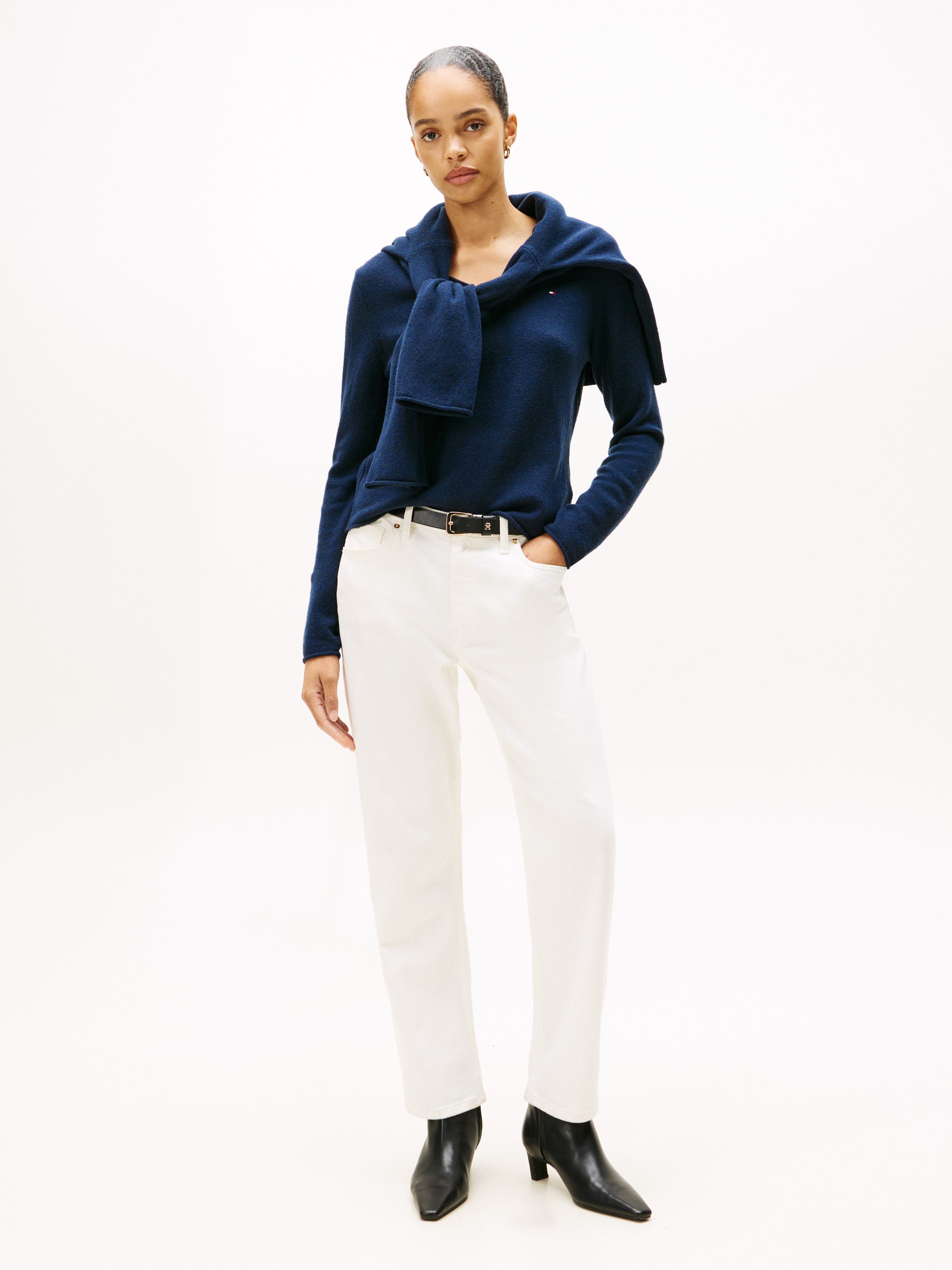Tommy Hilfiger Gebreide trui SOFT WOOL V-NK SWEATER