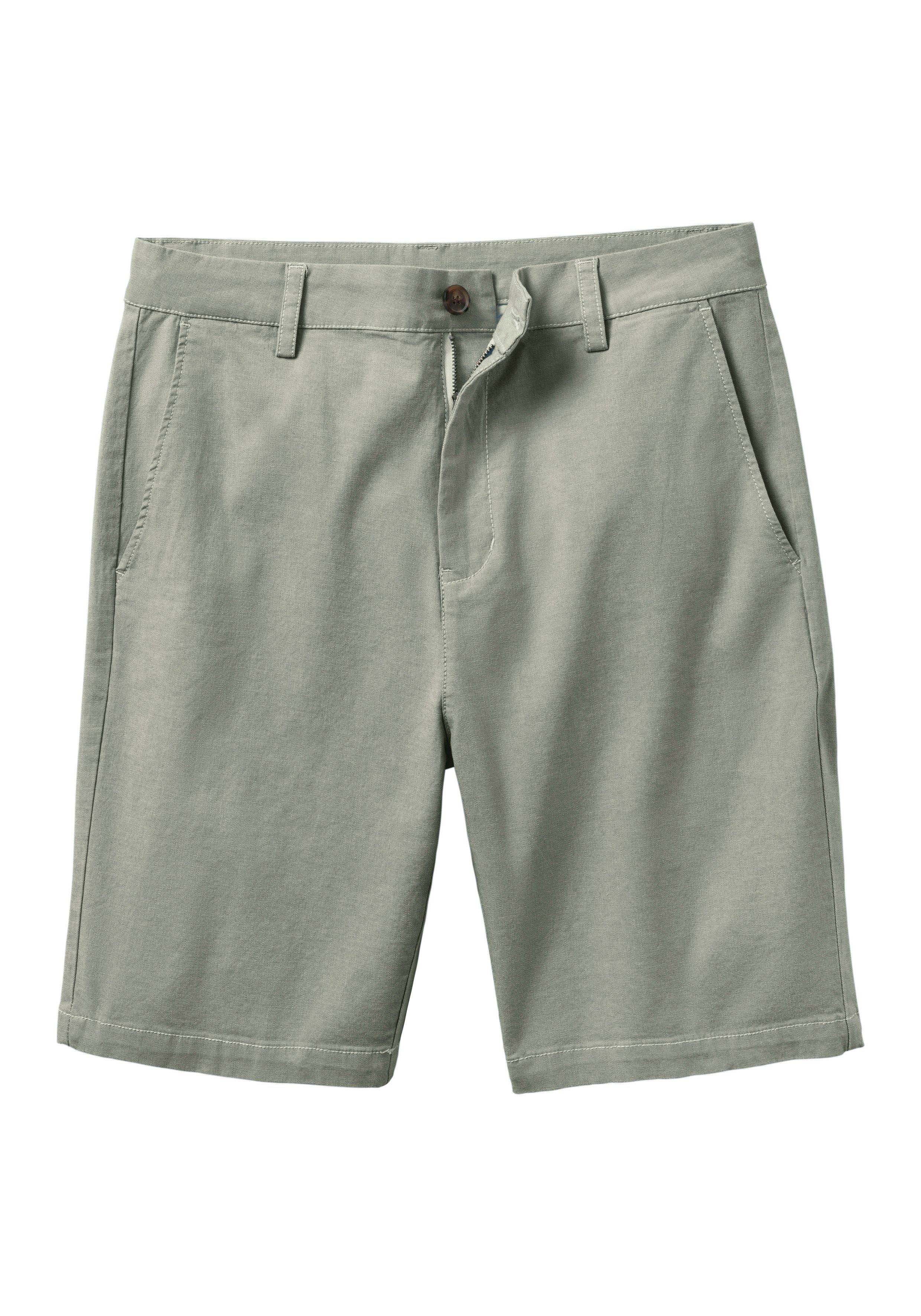 John Devin Chino-short Regular fit Oxford shorts van elastische katoen