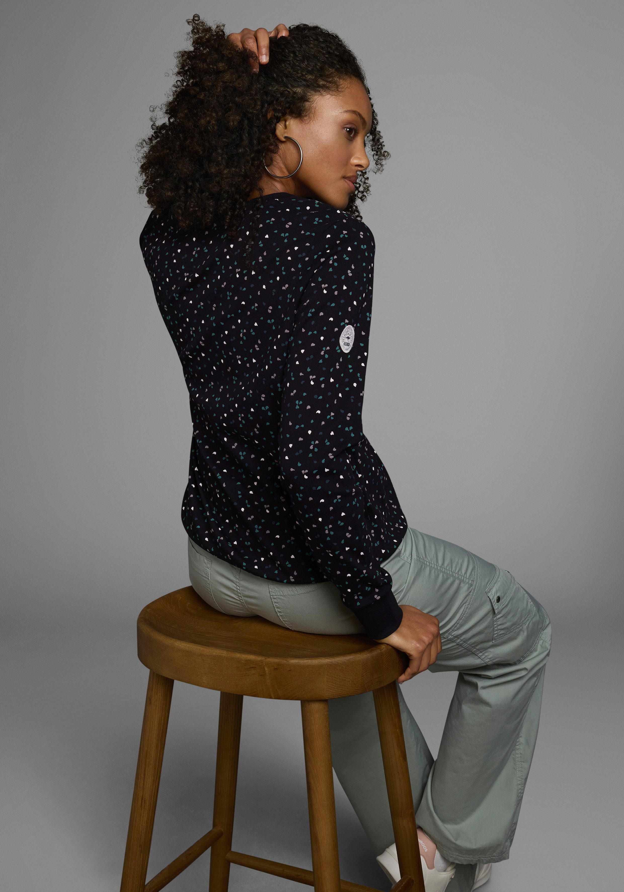 KangaROOS Sweatshirt Lange mouwen, bedrukt, ronde hals, van interlockmateriaal