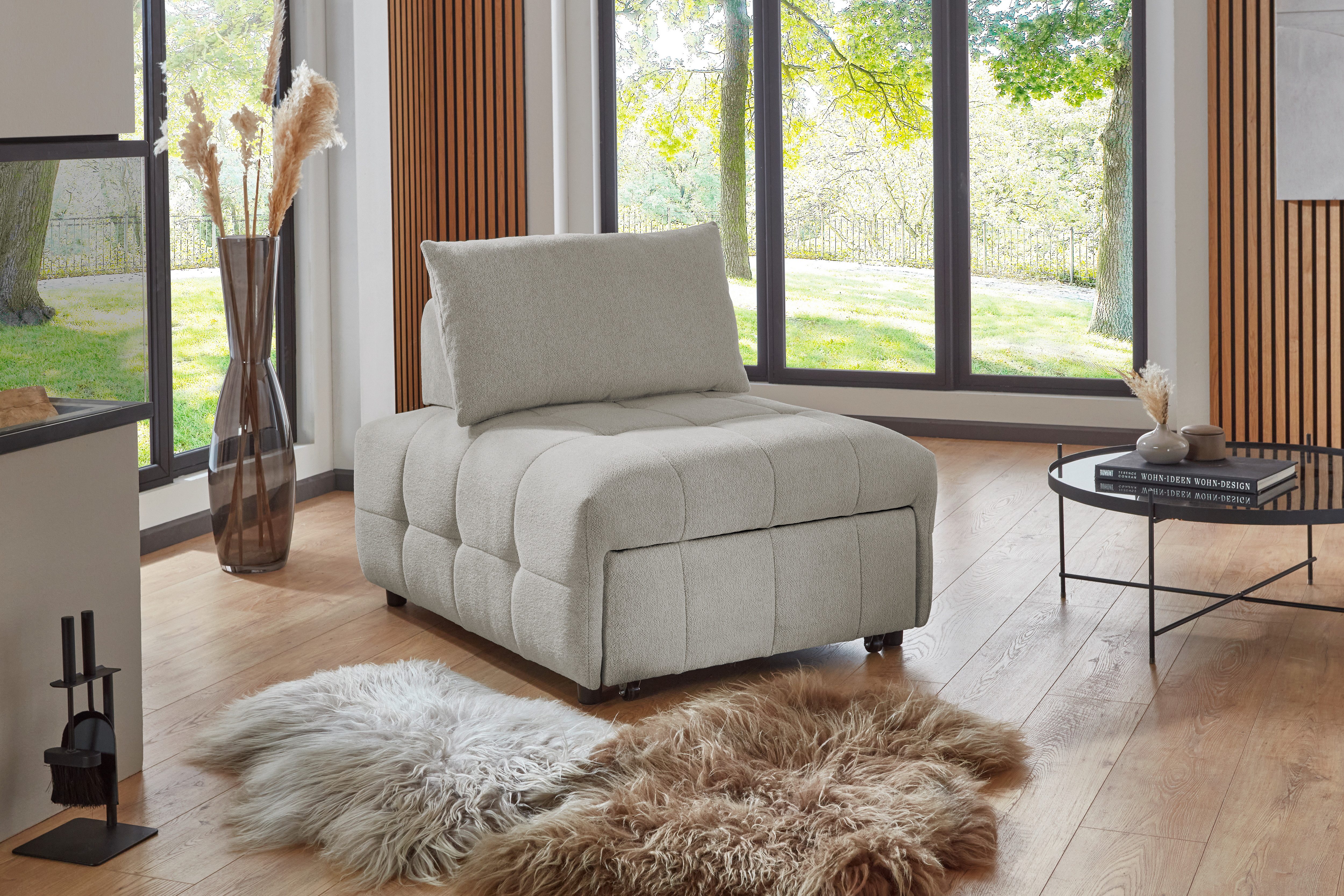 ATLANTIC home collection Fauteuil Fabio Slaapstoel met zitdiepteverstelling