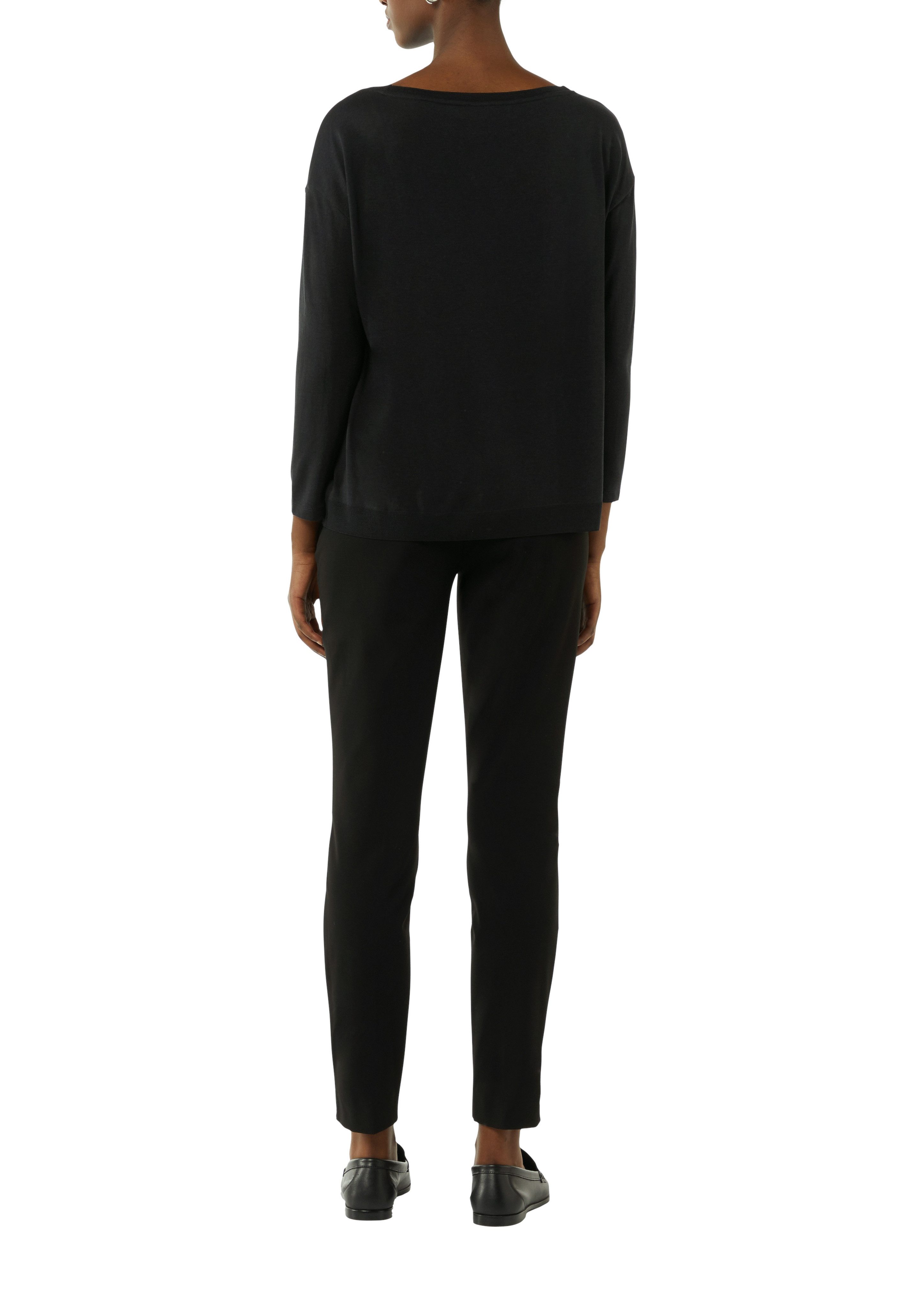 Comma Shirt met lange mouwen met moderne snit