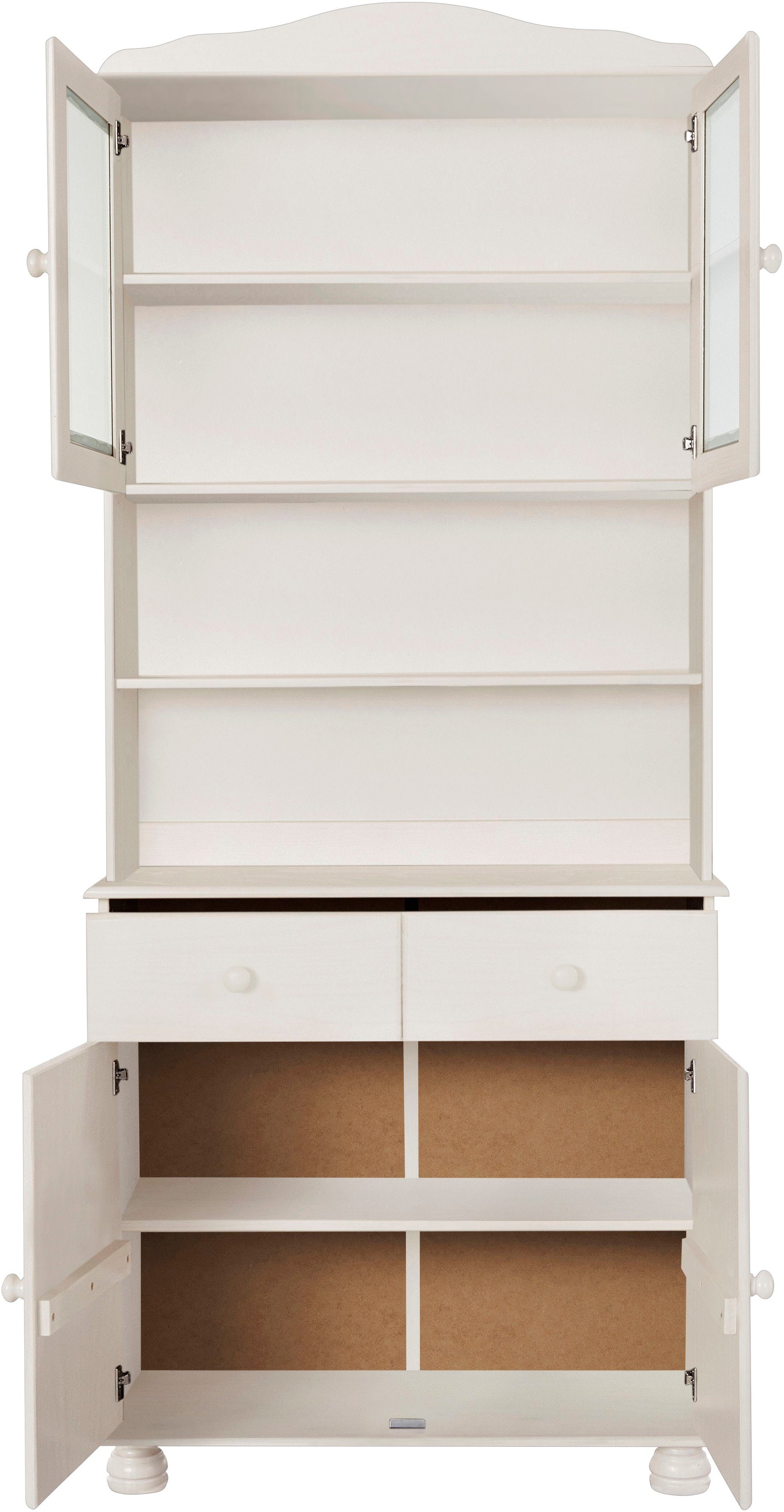 Home affaire Buffetkast Mette Met grote lade en veel bergruimte achter 4 deuren, hoogte 181cm (2-delig)