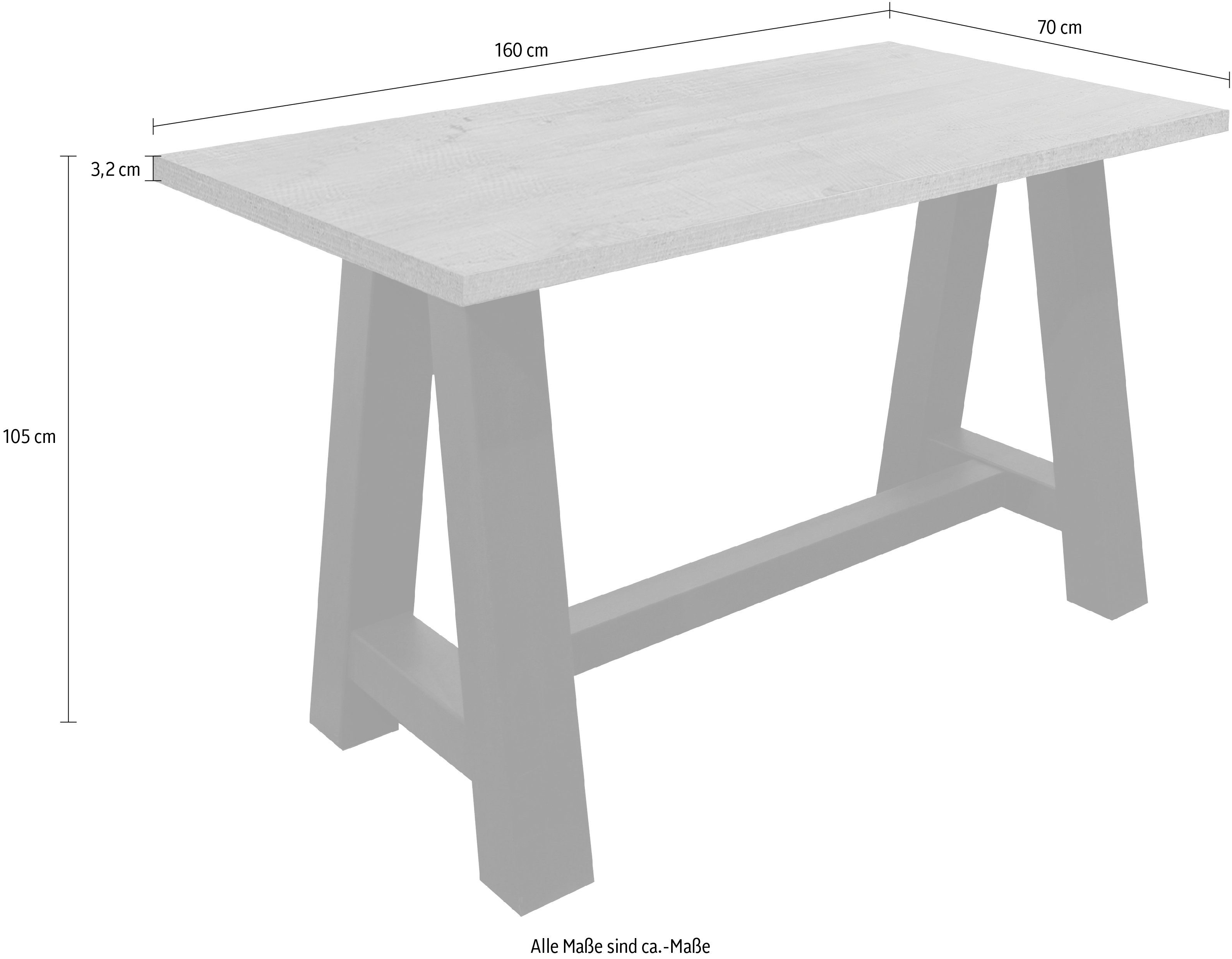 Mäusbacher Bartafel Frame in A-model (breedte 120, 140 of 160 cm)