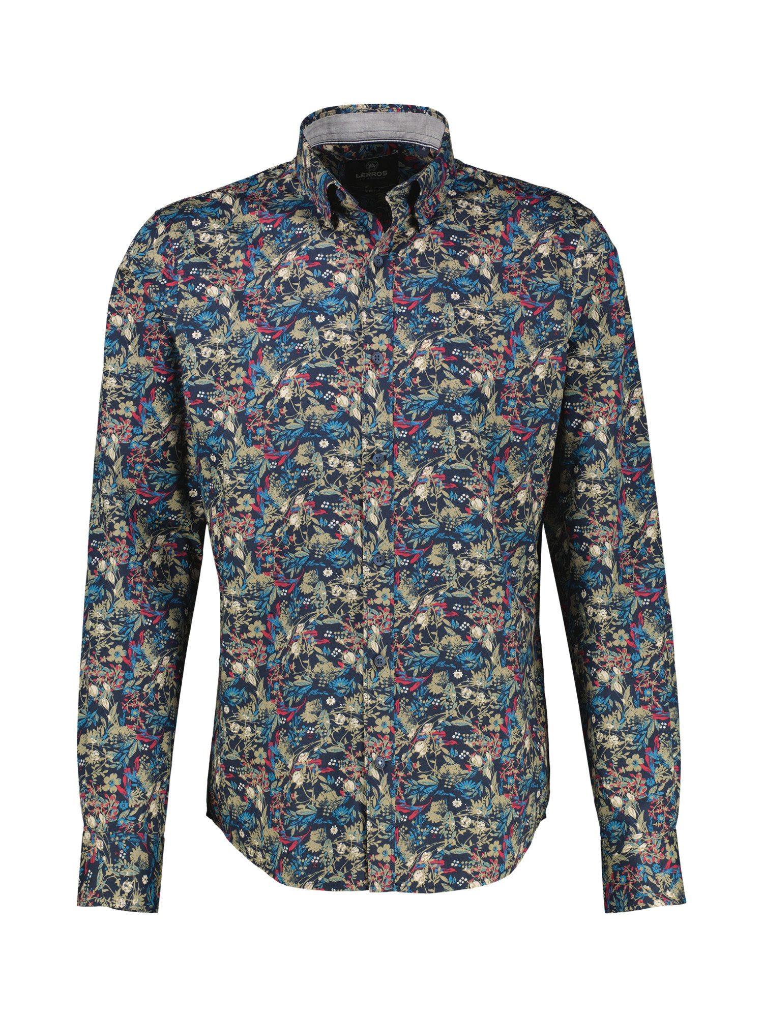 Lerros Overhemd met lange mouwen LERROS Modieus poplin overhemd voor heren