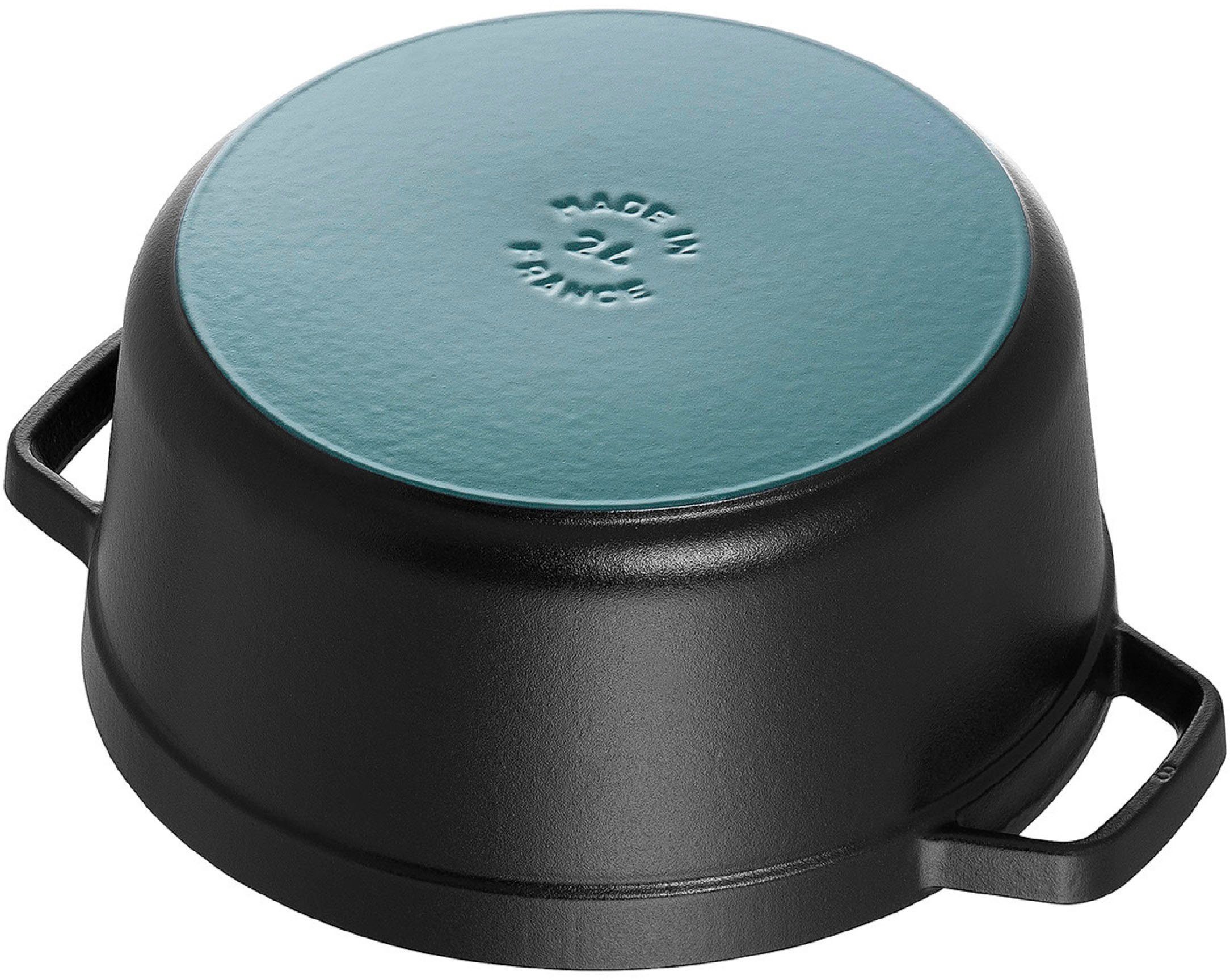 Staub Braadpan Cocotte robust, duurzaam, perfecte hitteverdeling, aroma-regendeksel (1-delig)