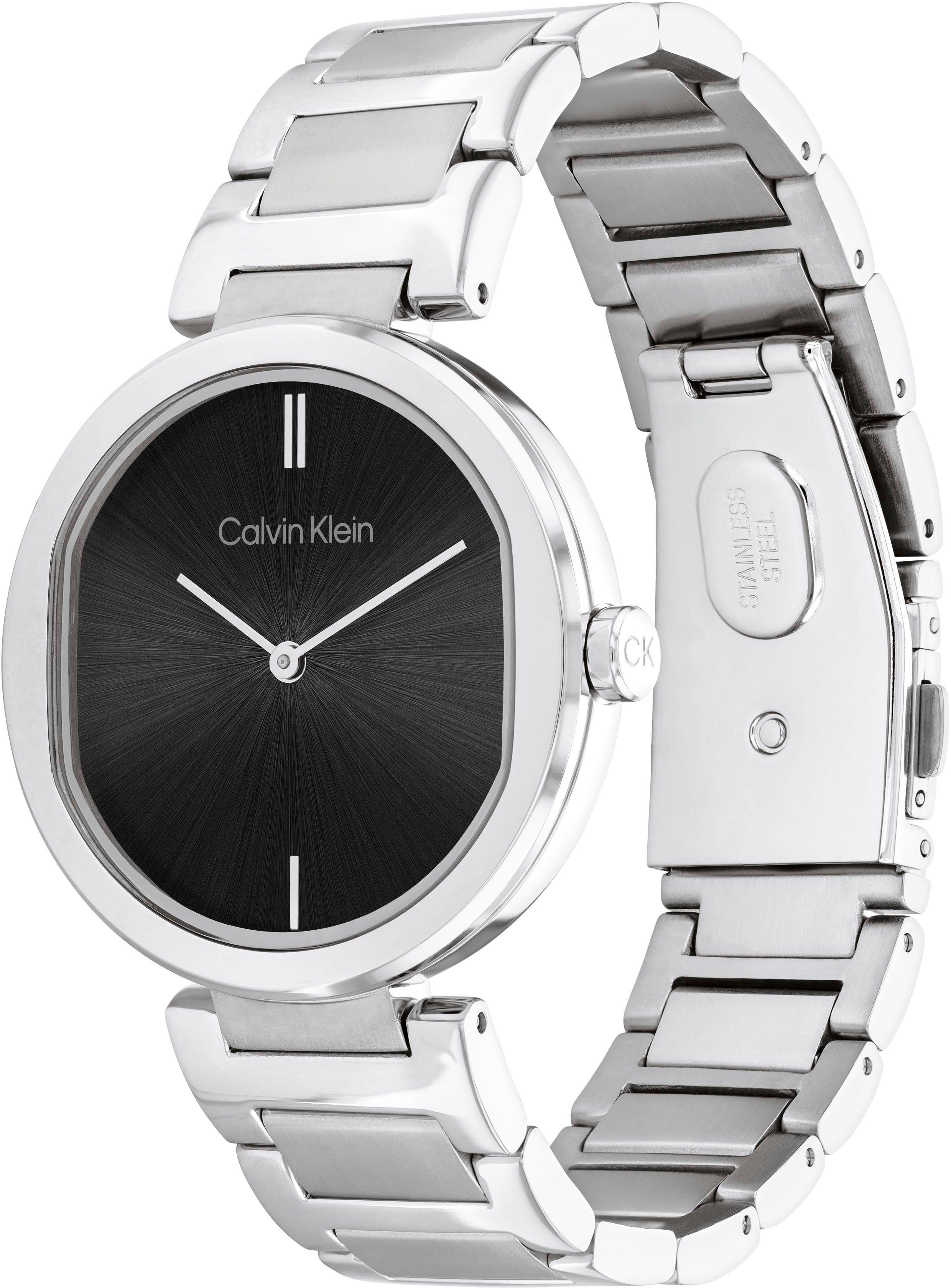 Calvin Klein Kwartshorloge Timeless Polshorloge, dameshorloge, mineraalglas, roestvrijstalen armband