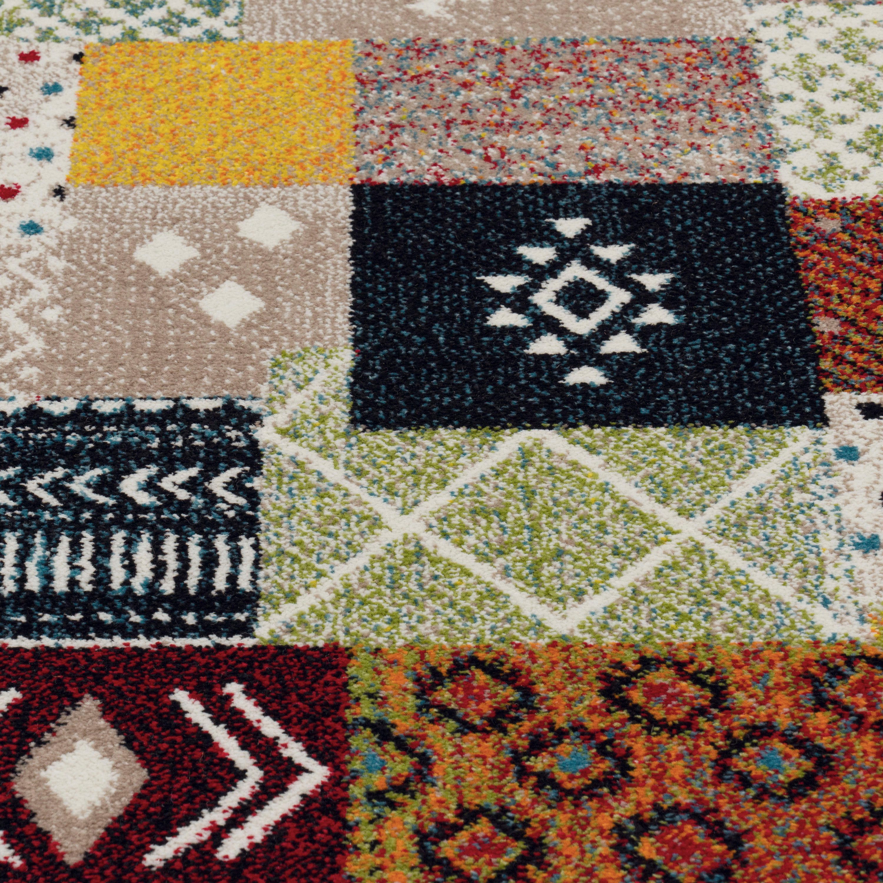 Paco Home Vloerkleed Nomaden 816 Korte pool, Gabbeh-design, patchworkdesign